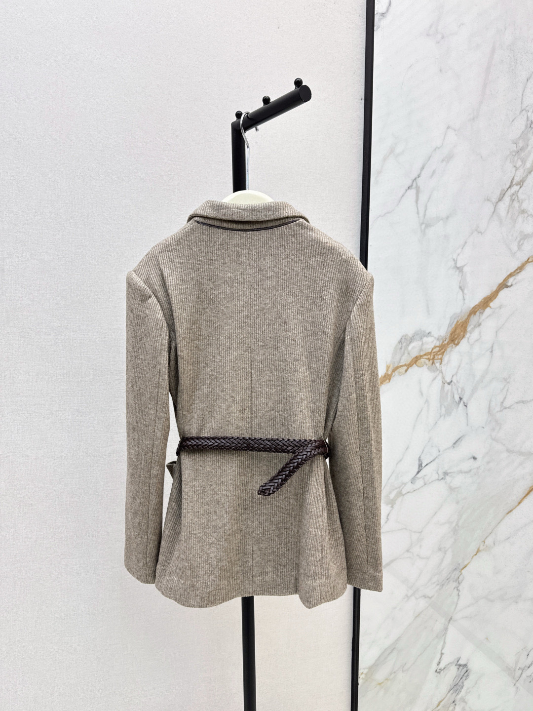 Brunello Cucinelli 니트 울 블렌드 허리 벨트 자켓 13