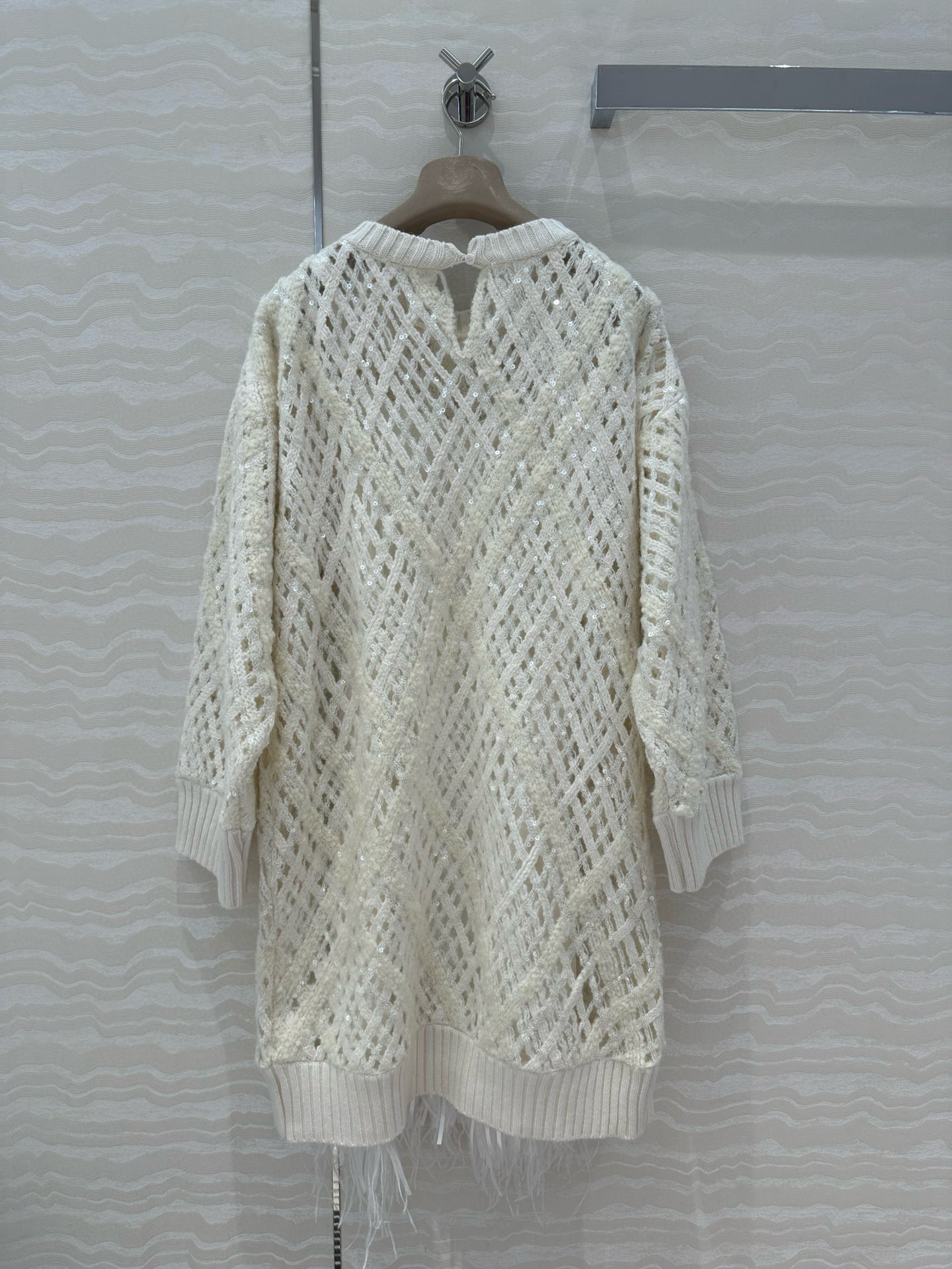 Brunello Cucinelli 브루넬로 쿠치넬리 시퀸 레이스 니트 원피스 19