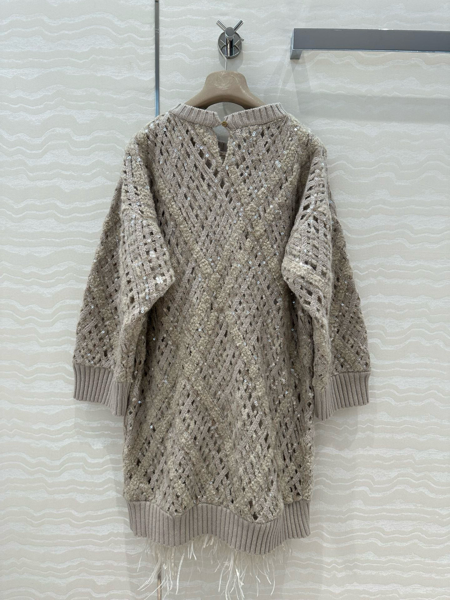 Brunello Cucinelli 브루넬로 쿠치넬리 시퀸 레이스 니트 원피스 33