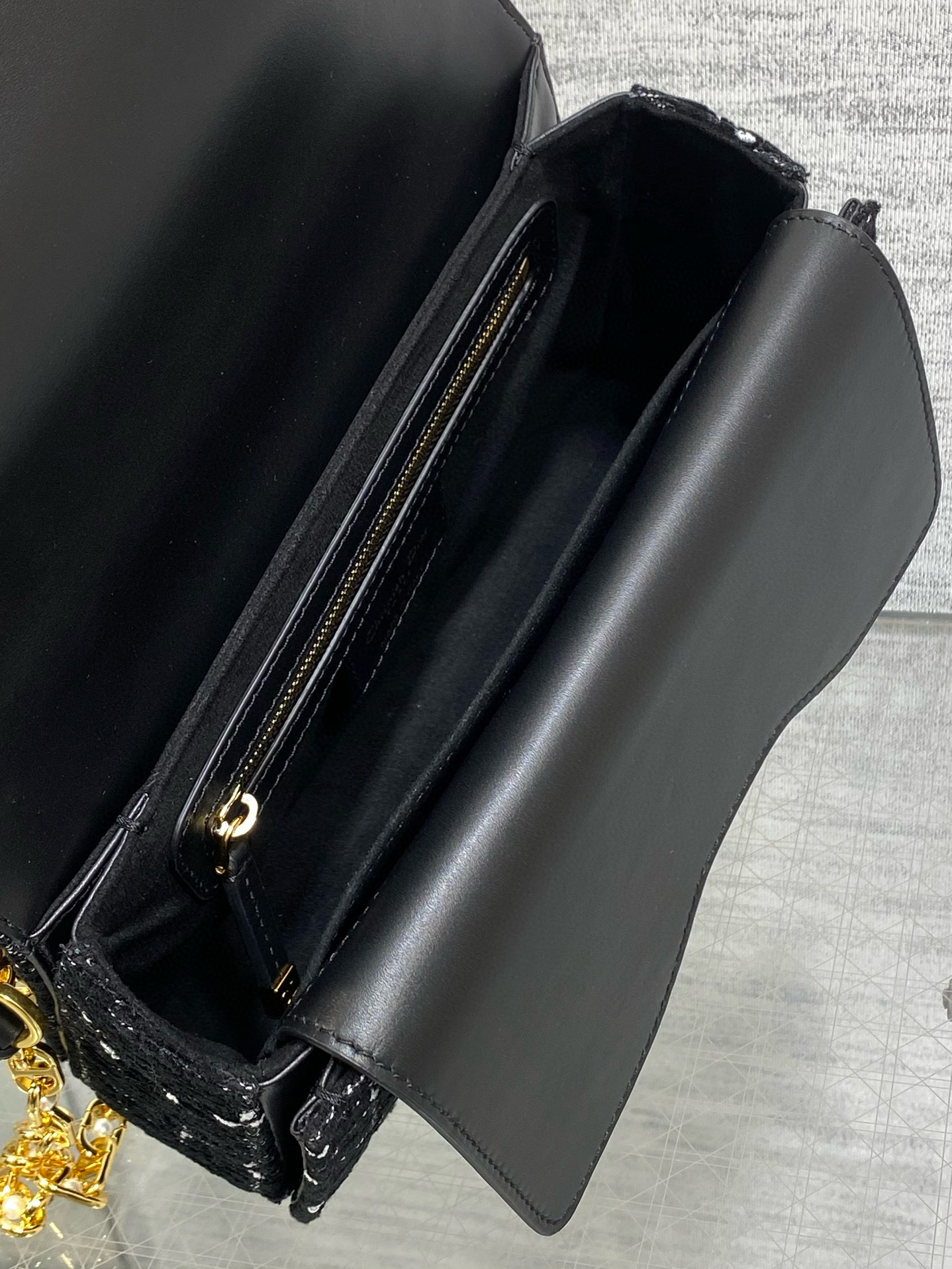 Dior 디올 Jolie 조리 시리즈 진주 체인 트위드 플랩 백 15