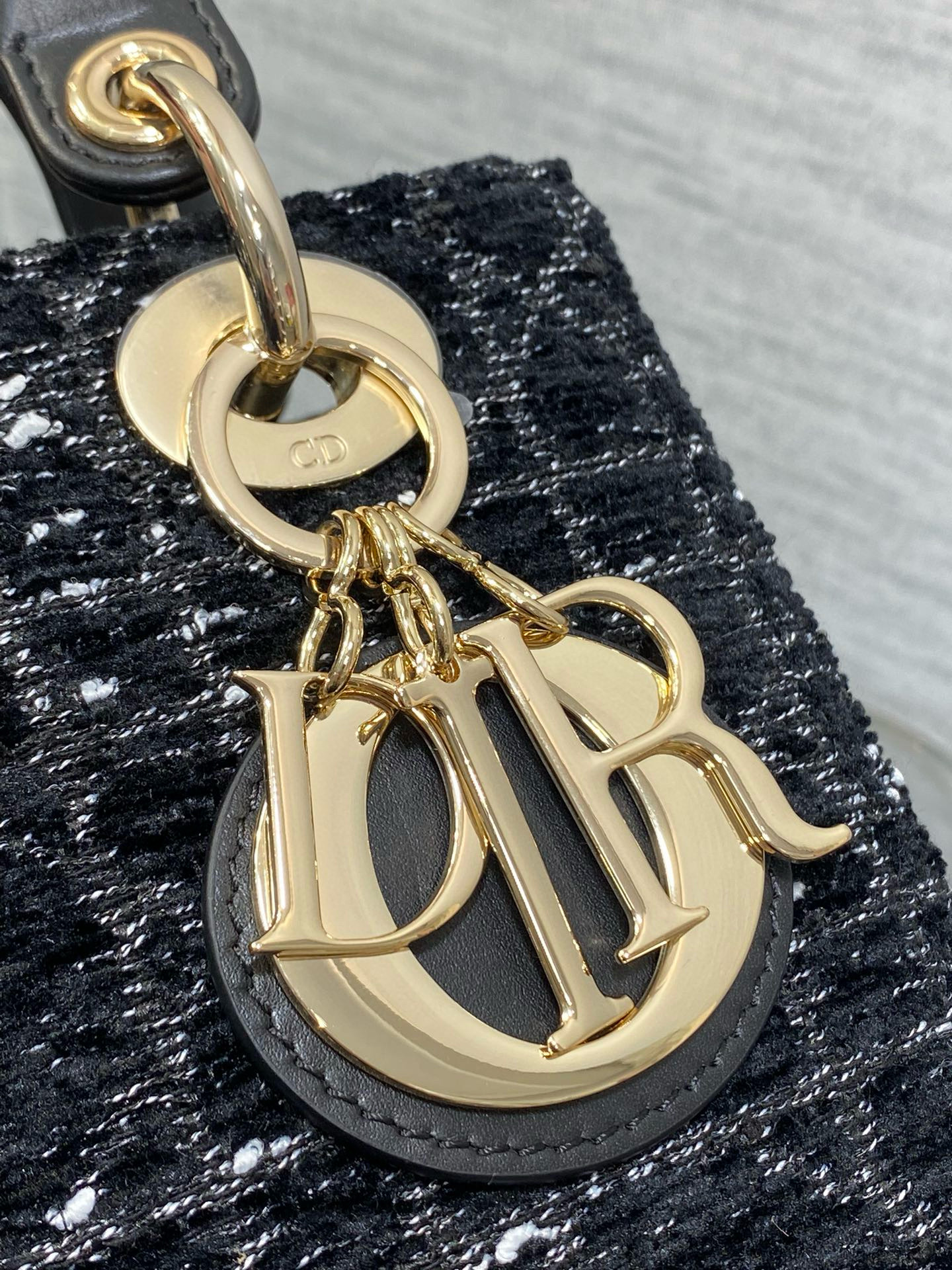 Dior 디올 Lady Dior My ABCDior 블랙 트위드 스몰 토트백 8