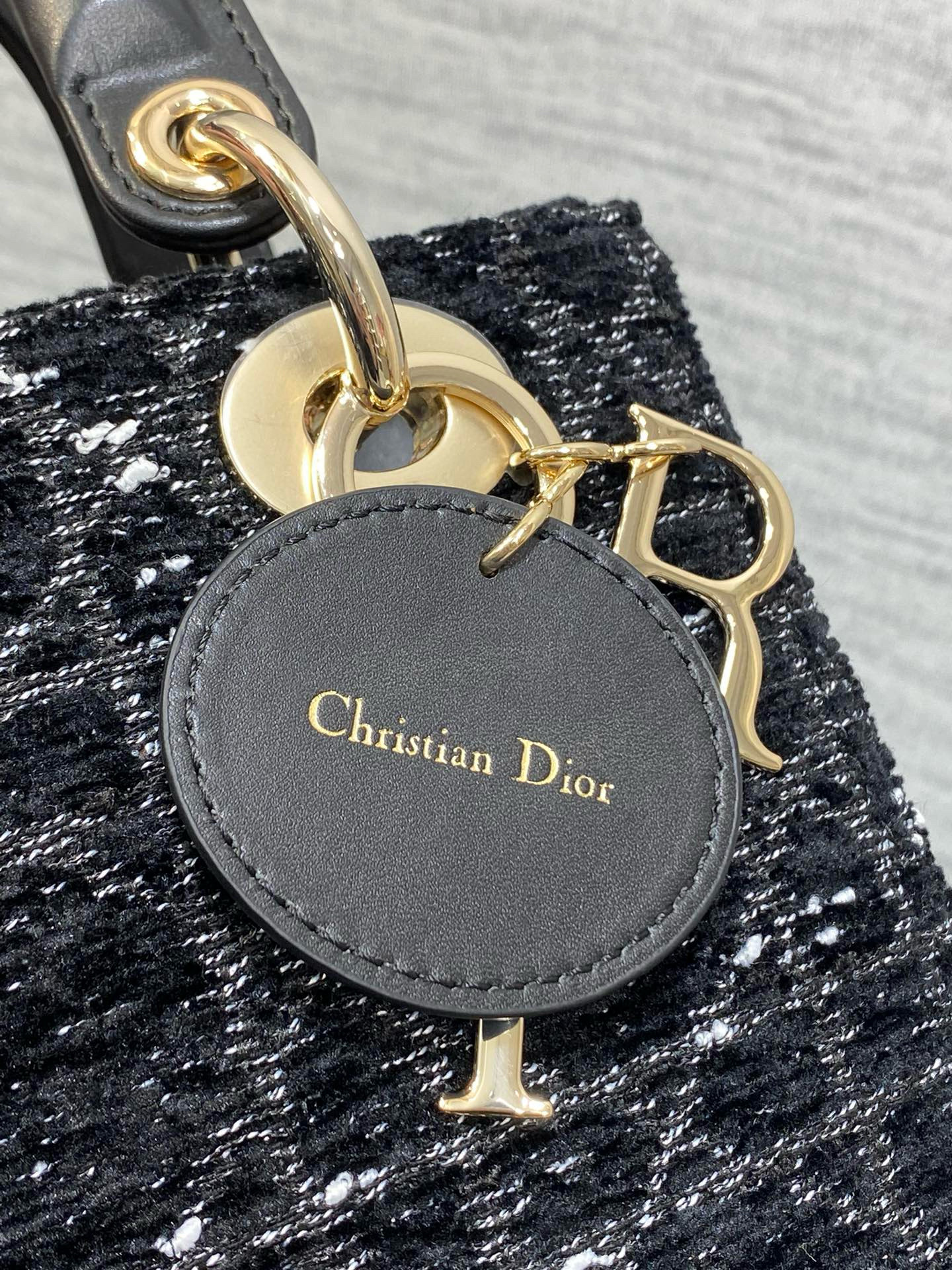 Dior 디올 Lady Dior My ABCDior 블랙 트위드 스몰 토트백 9