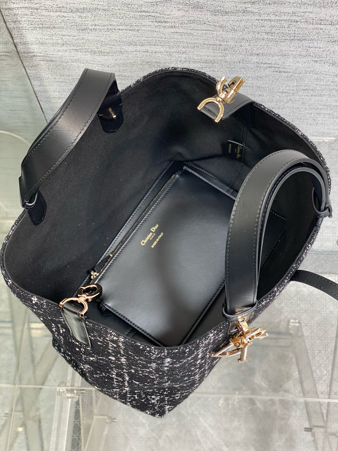 Christian Dior 투쥬르 중형 트위드 토트백 9