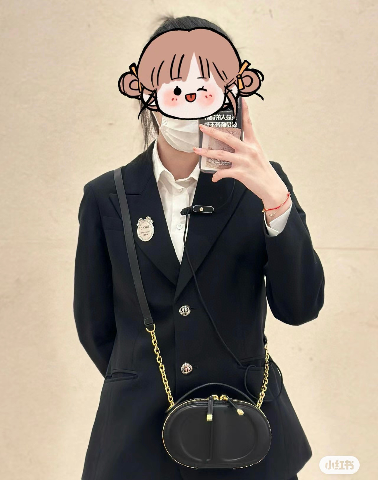 Christian Dior 시그니처 블랙 카메라 백 1