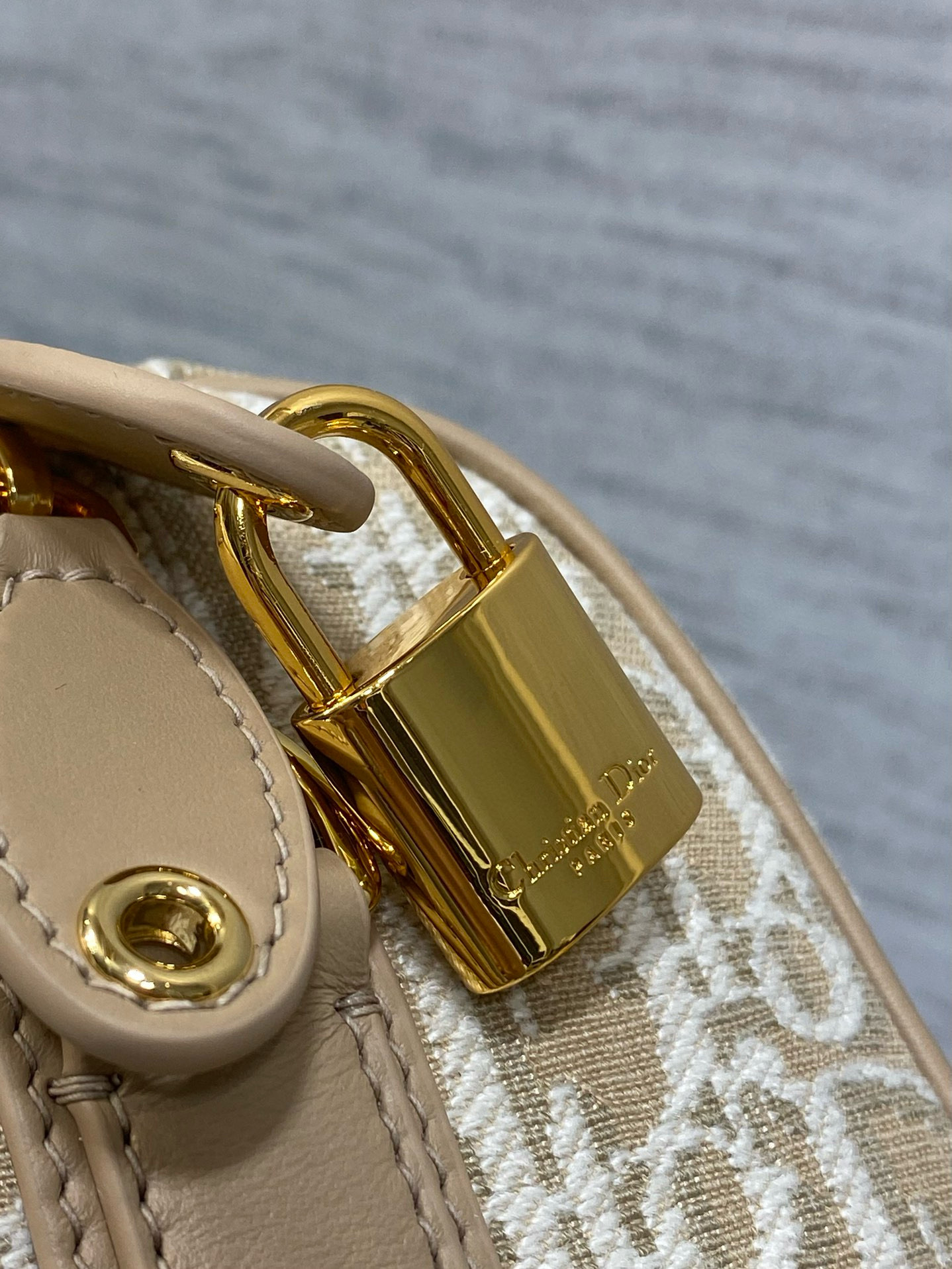 Christian Dior 그루브 20 오블리크 내추럴 베이지 보스턴 백 5