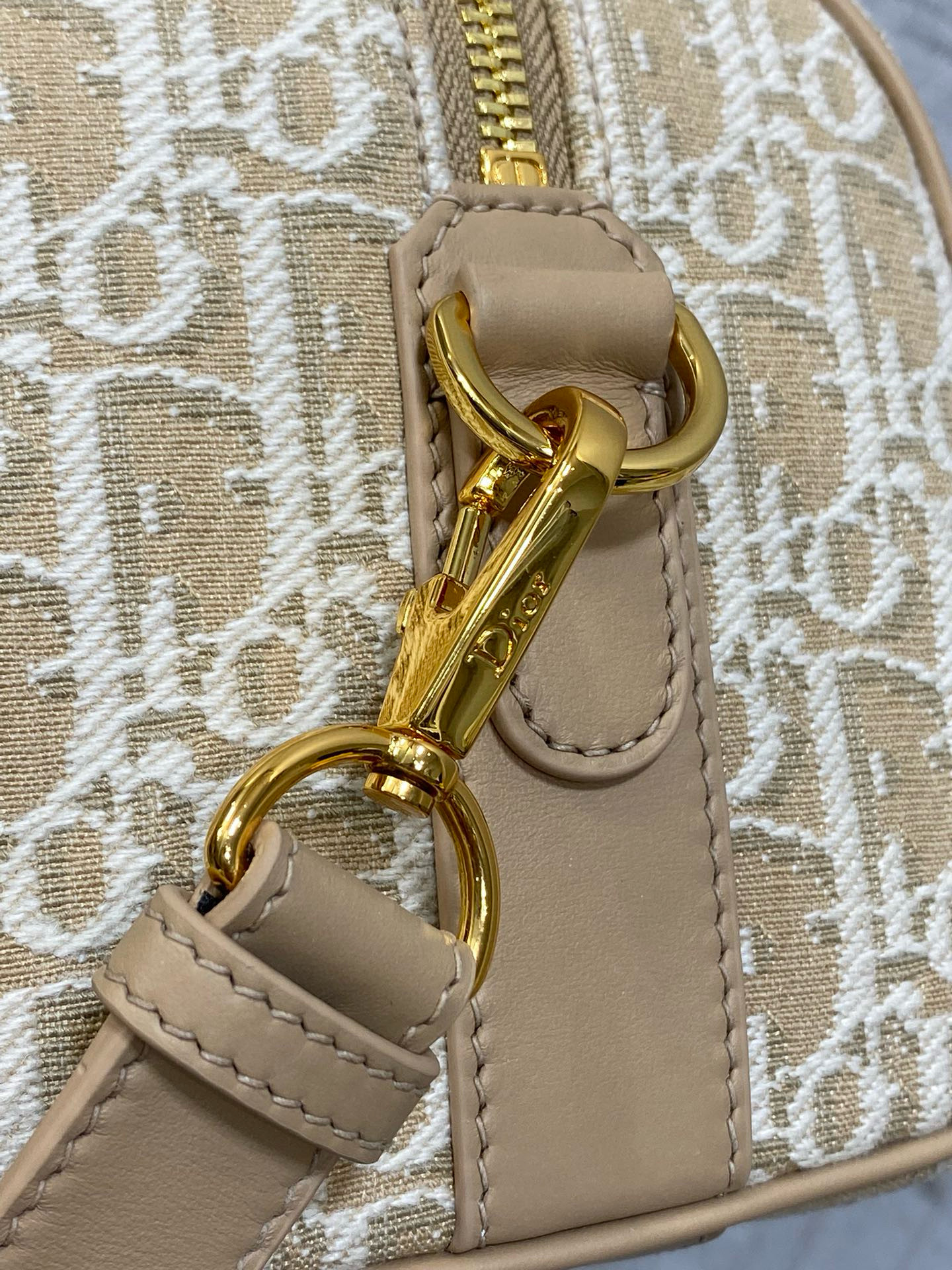 Christian Dior 그루브 20 오블리크 내추럴 베이지 보스턴 백 6