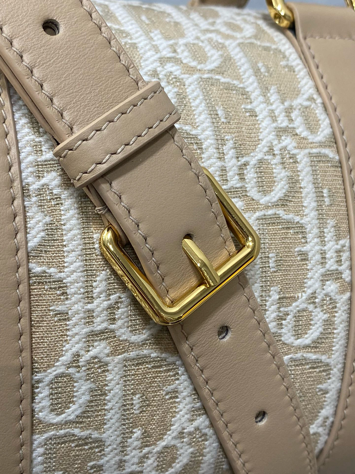 Christian Dior 그루브 20 오블리크 내추럴 베이지 보스턴 백 7