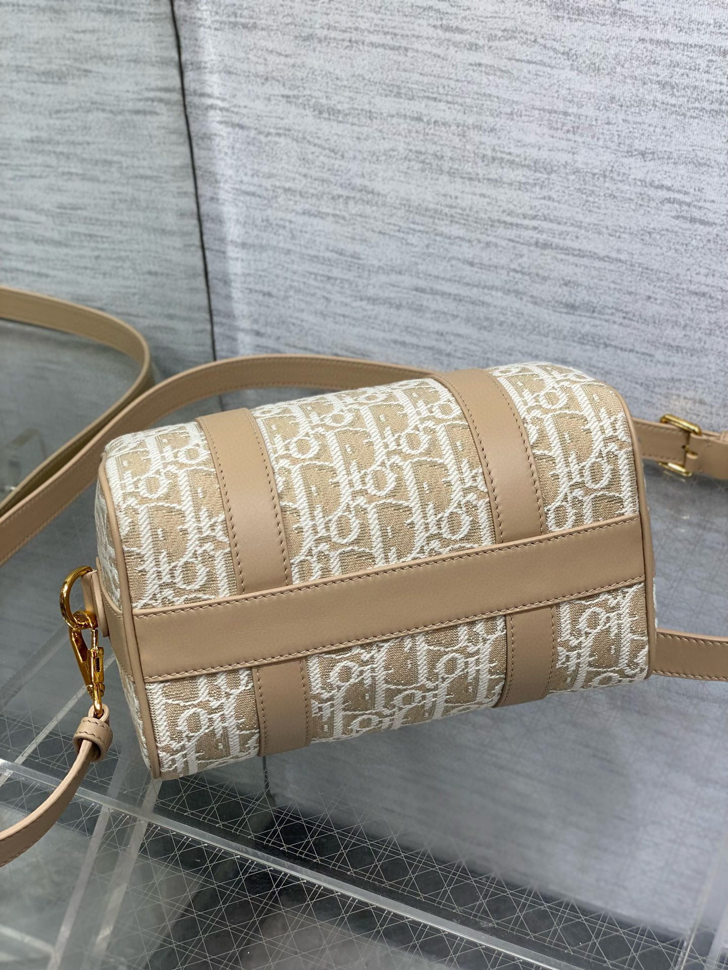 Christian Dior 그루브 20 오블리크 내추럴 베이지 보스턴 백 8