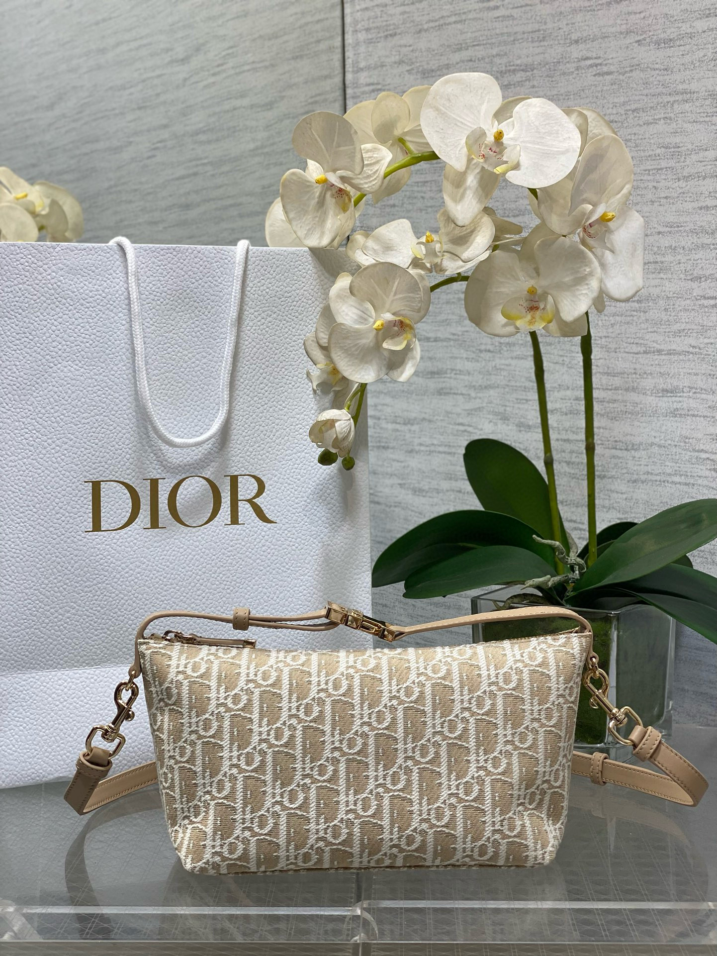 Dior 디올 오블리크 내추럴 베이지 크로스바디 파우치백 1