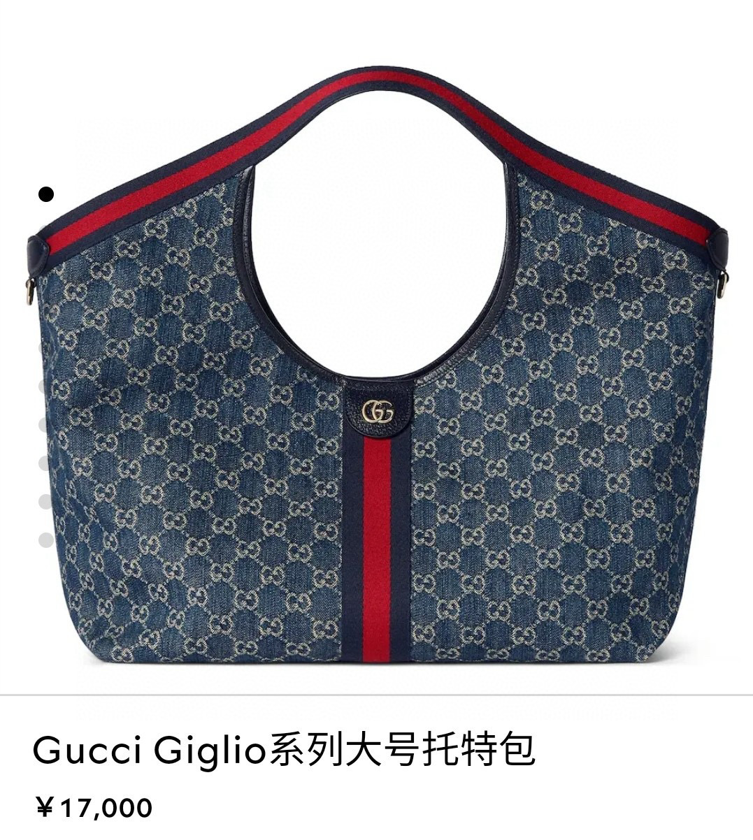 GUCCI 구찌 Giglio GG 패턴 캔버스 토트백 12