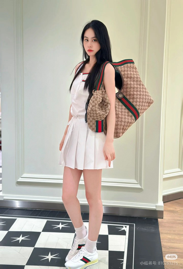 GUCCI 구찌 Giglio GG 패턴 캔버스 토트백 5