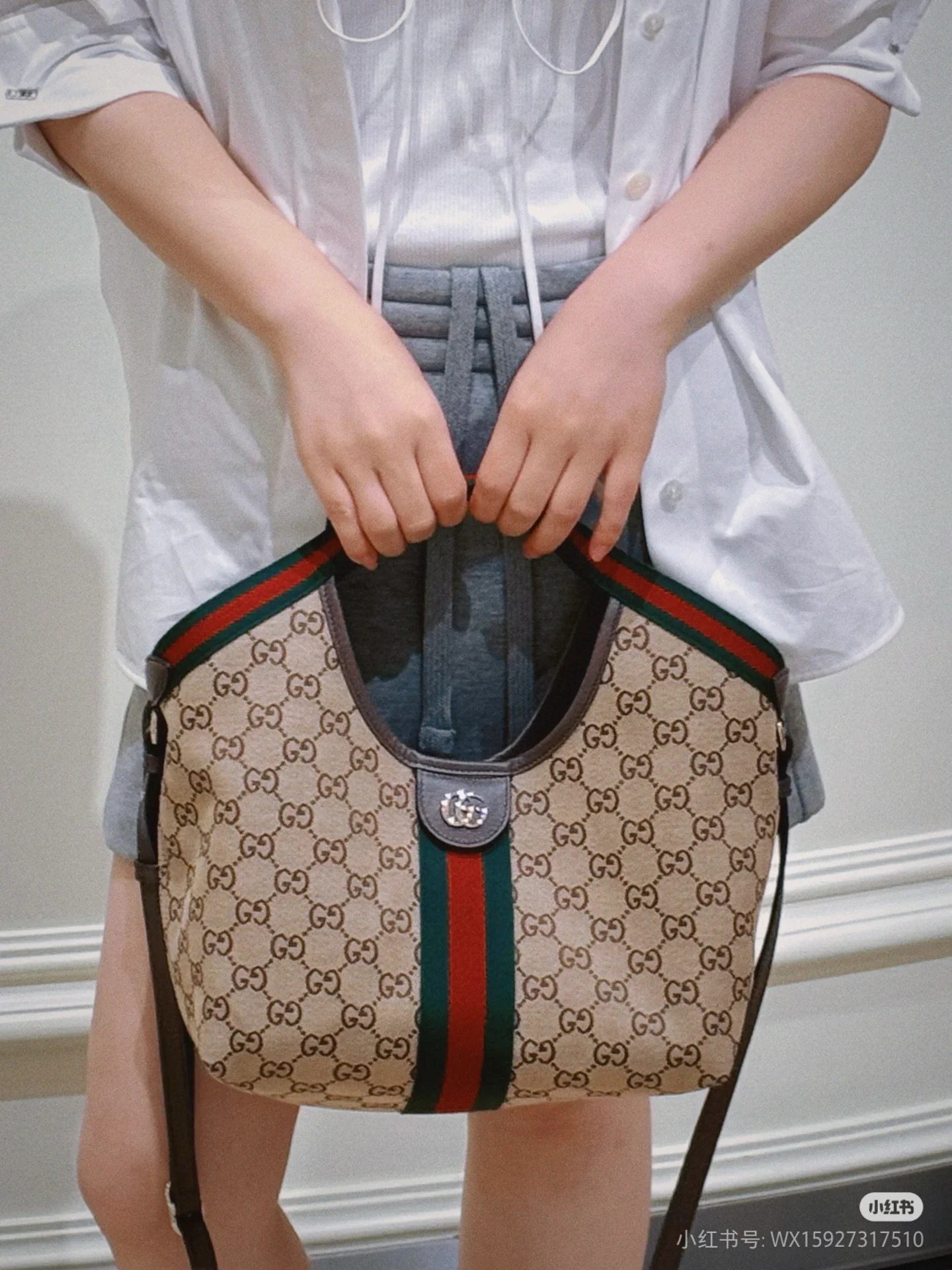 Gucci 구찌 Giglio 시리즈 소형 토트백 7