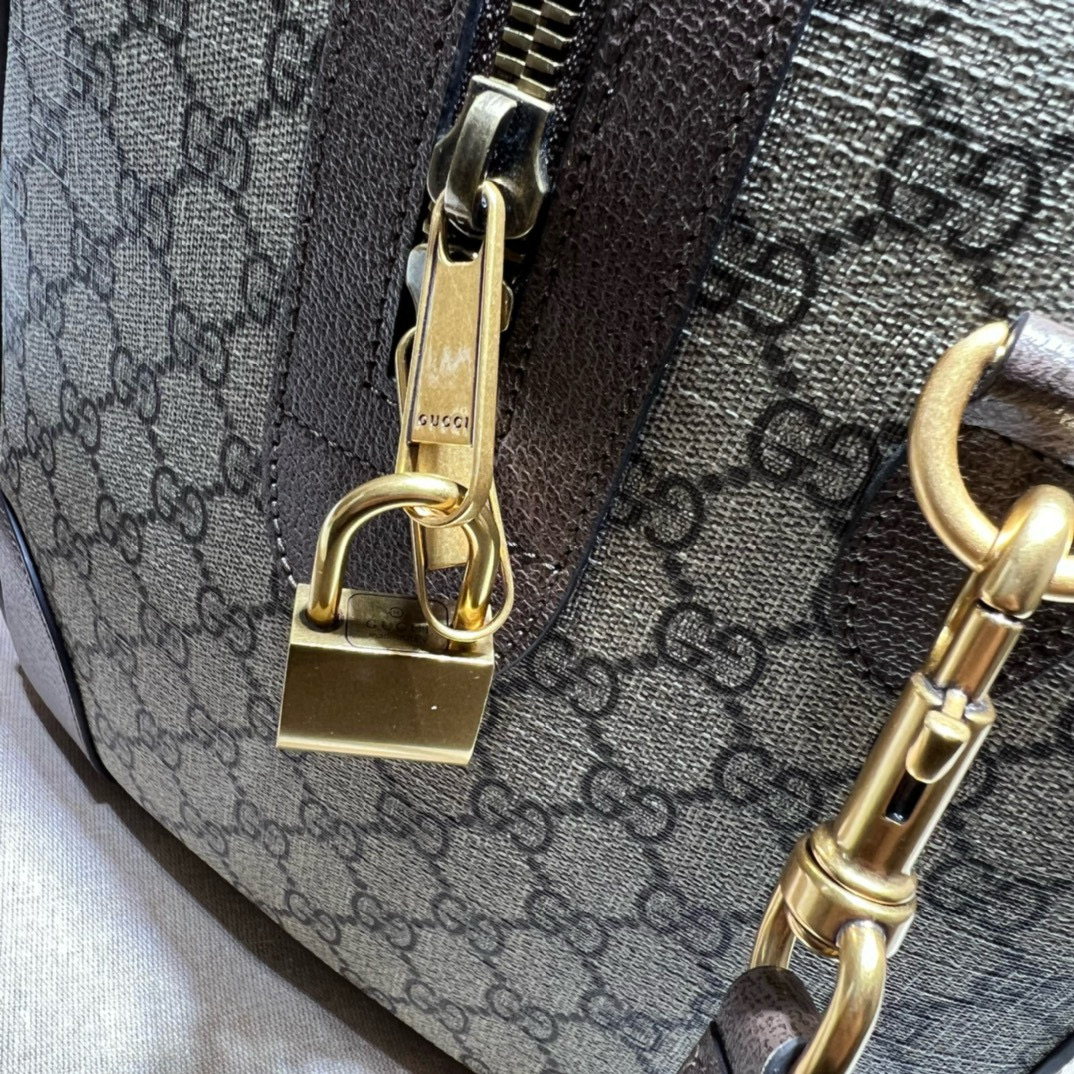 GUCCI 구찌 GG 수프림 웹 스트라이프 보스턴 여행가방 14
