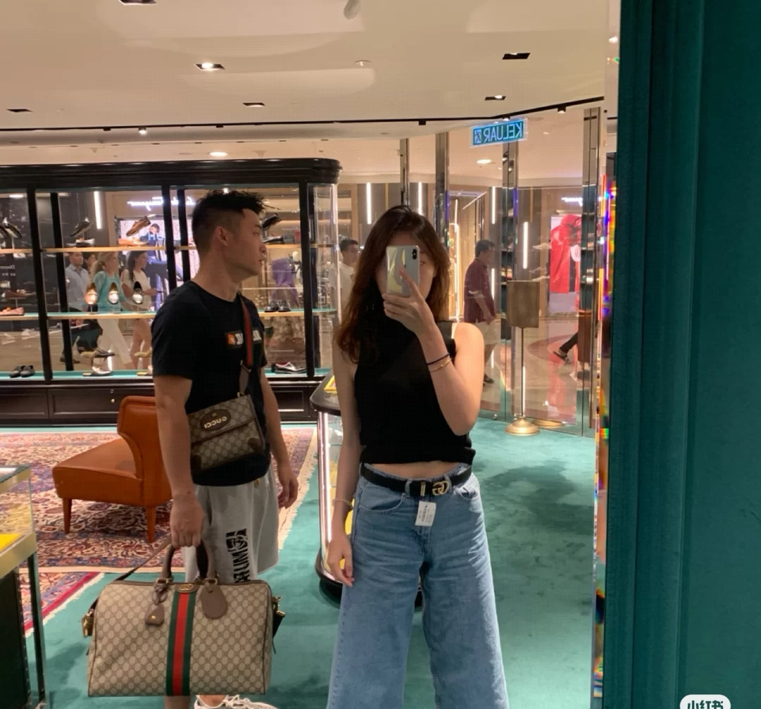 GUCCI 구찌 GG 수프림 웹 스트라이프 보스턴 여행가방 2