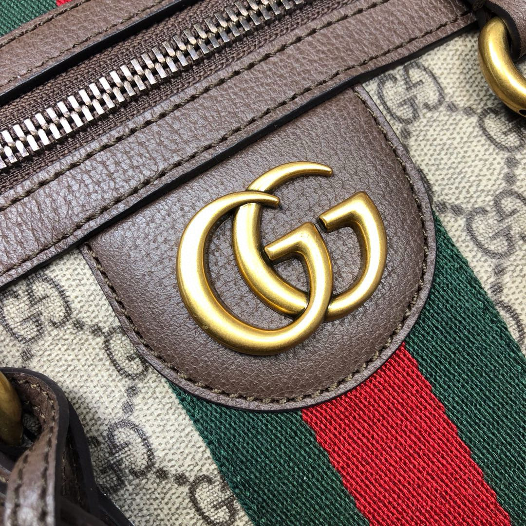 GUCCI 구찌 GG 수프림 웹 스트라이프 보스턴 여행가방 12