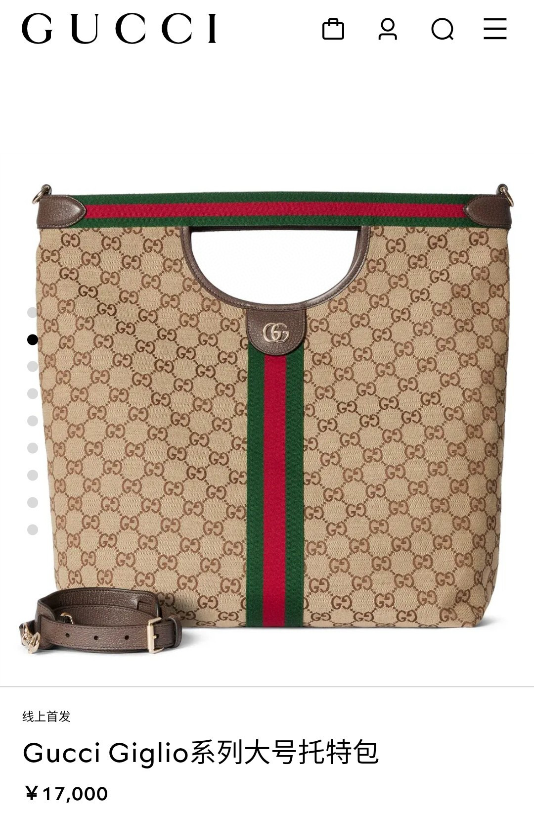 Gucci 구찌 Giglio 질리오 페피 기은세가방 시리즈 대형 토트백 7