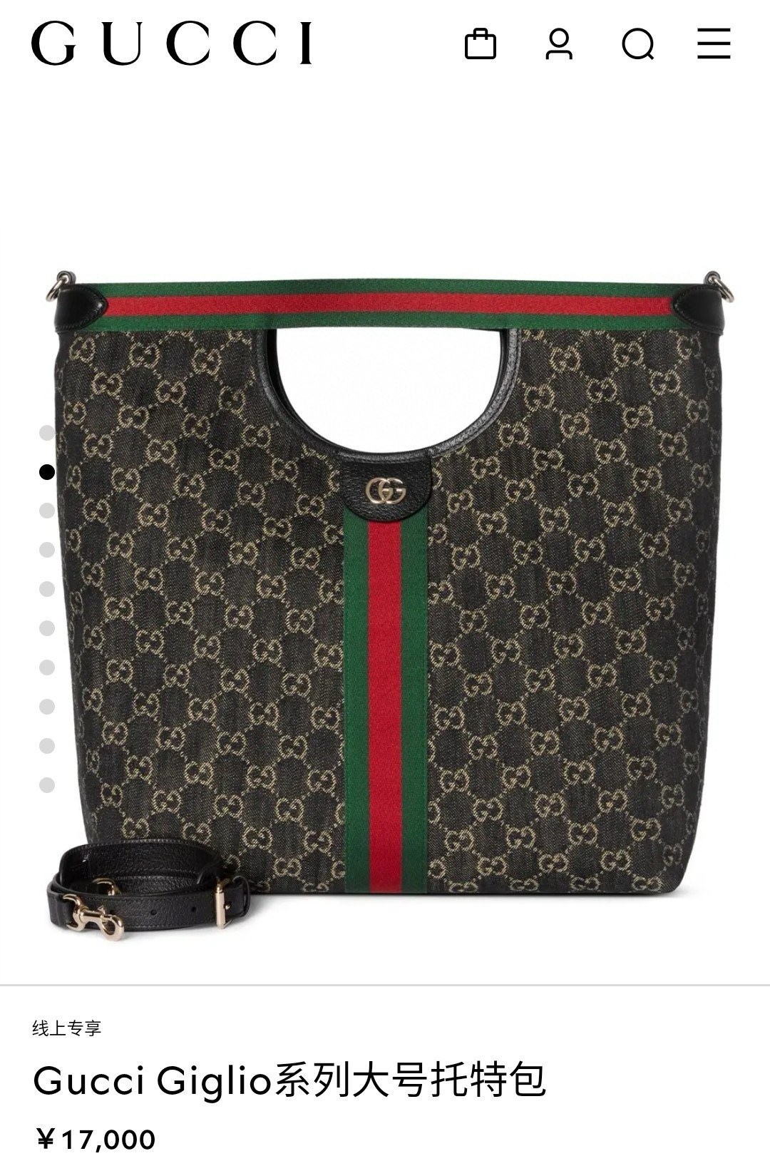 Gucci 구찌 Giglio 시리즈 대형 토트백 1