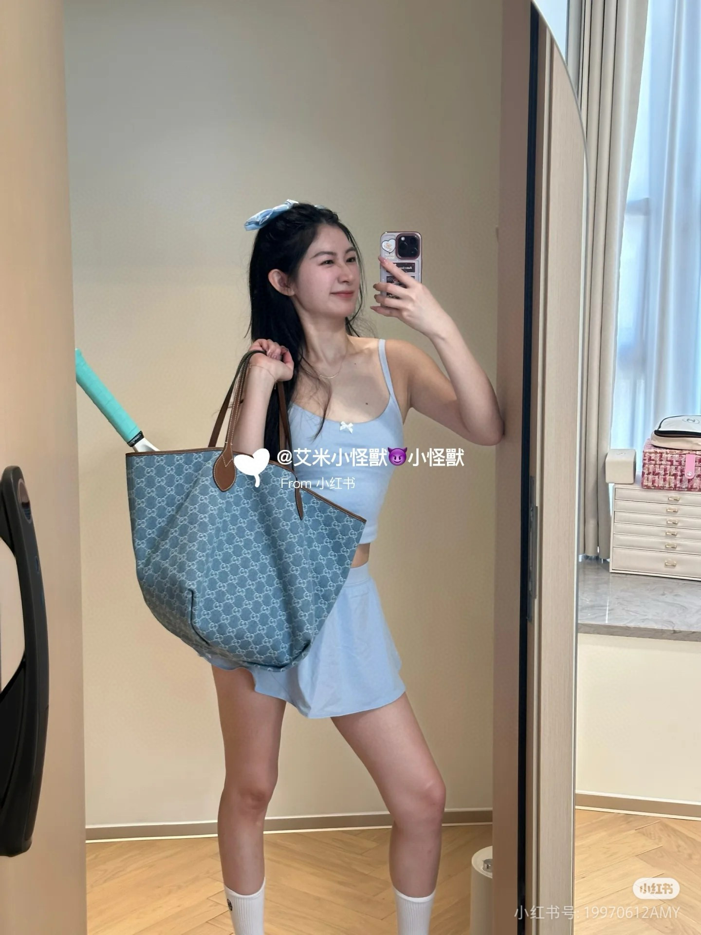 Gucci 구찌 Totissima 토티시마 GG 데님 라지 토트백 3