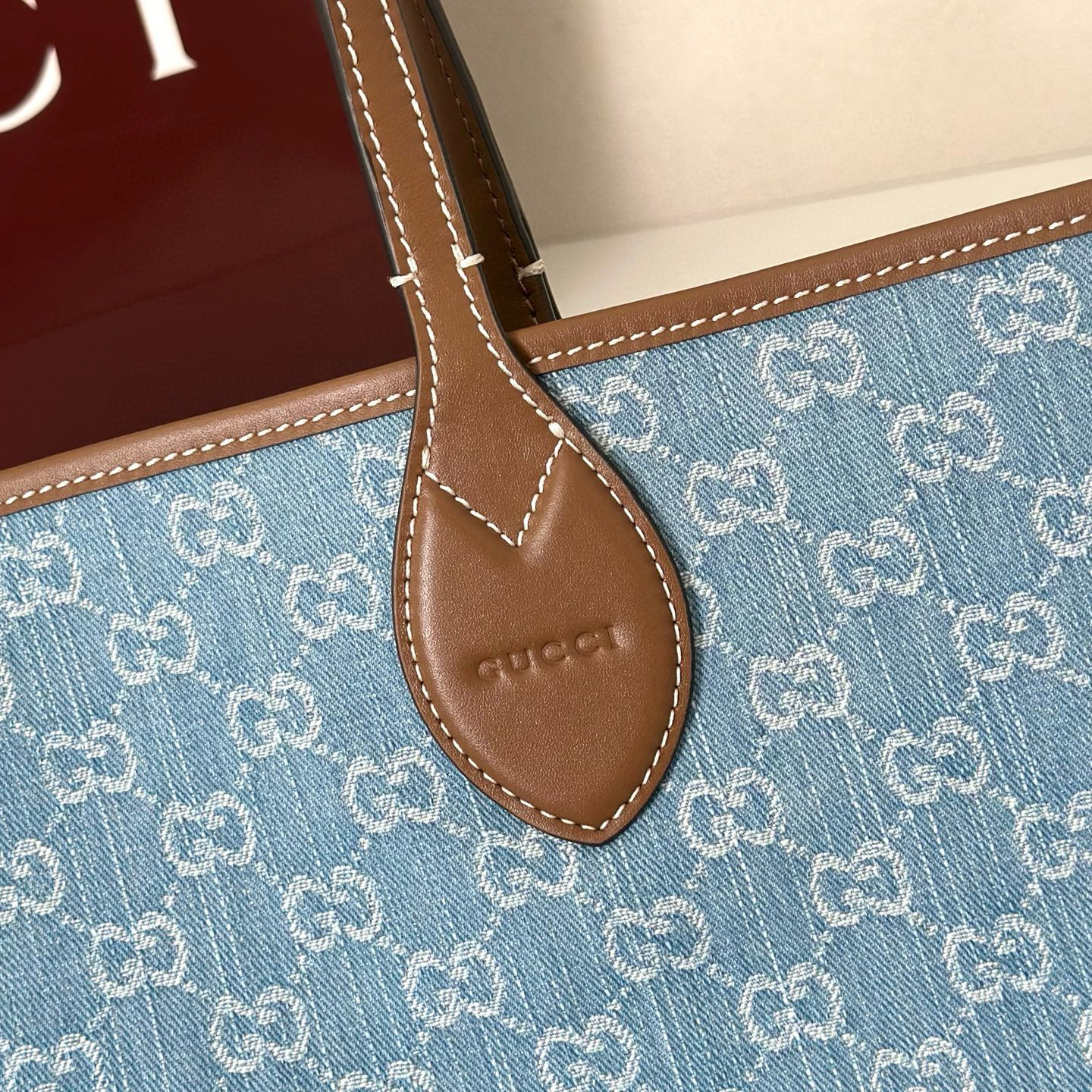 Gucci 구찌 Totissima 토티시마 GG 데님 라지 토트백 15