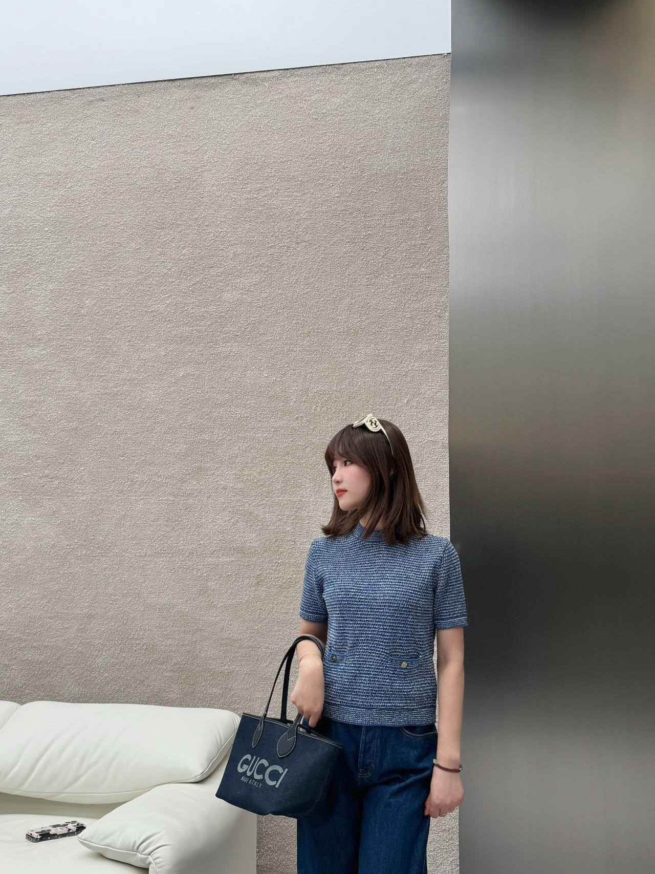 GUCCI 구찌 토티시마 GG 데님 스몰 토트백 13