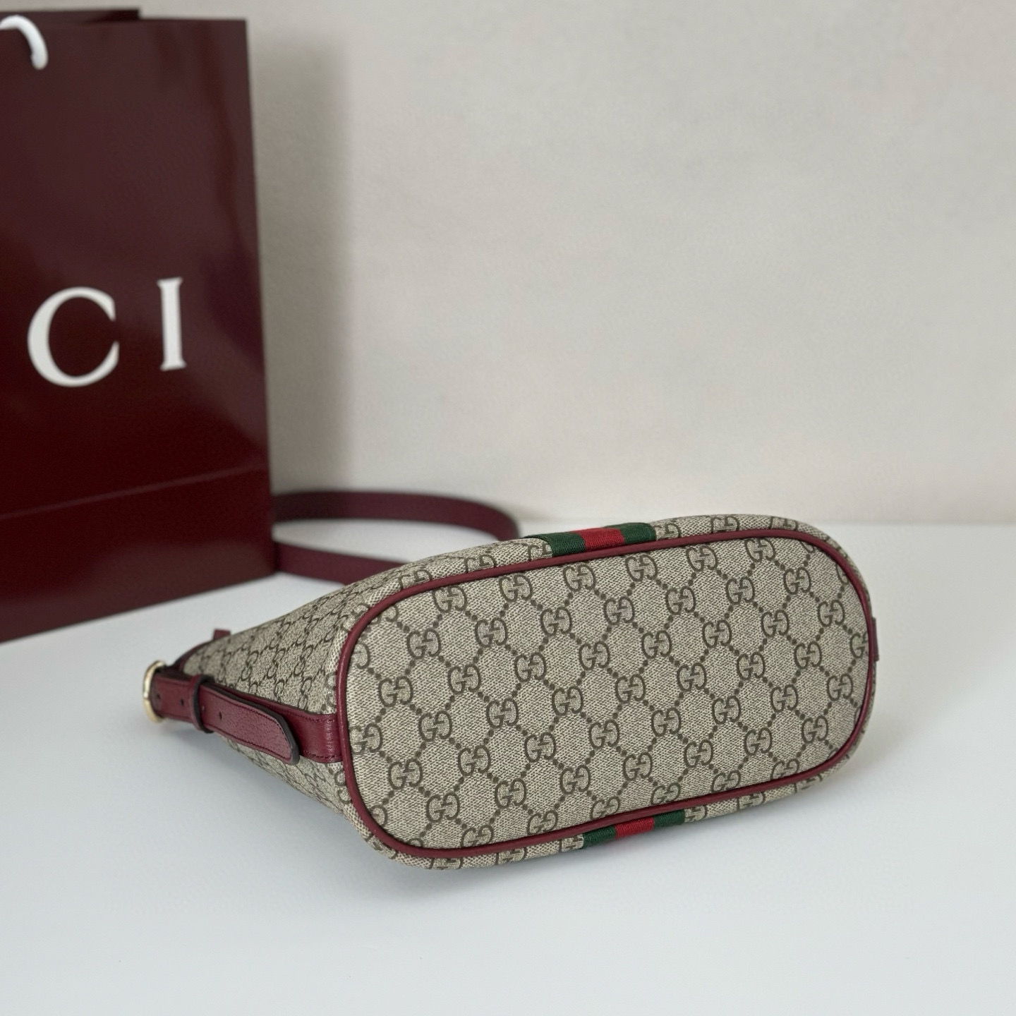 GUCCI 구찌 Ophidia 오피디아 GG 숄더백 와인레드 4