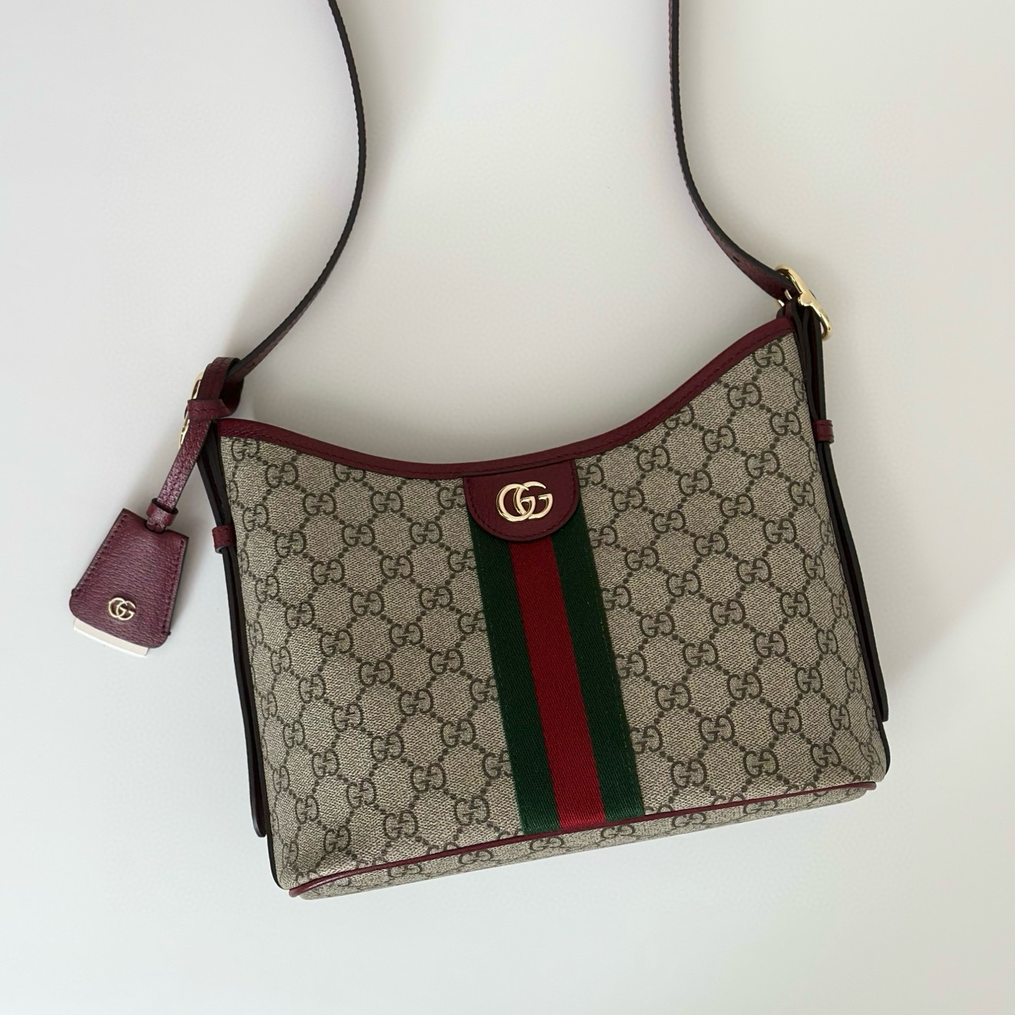 GUCCI 구찌 Ophidia 오피디아 GG 숄더백 와인레드 5