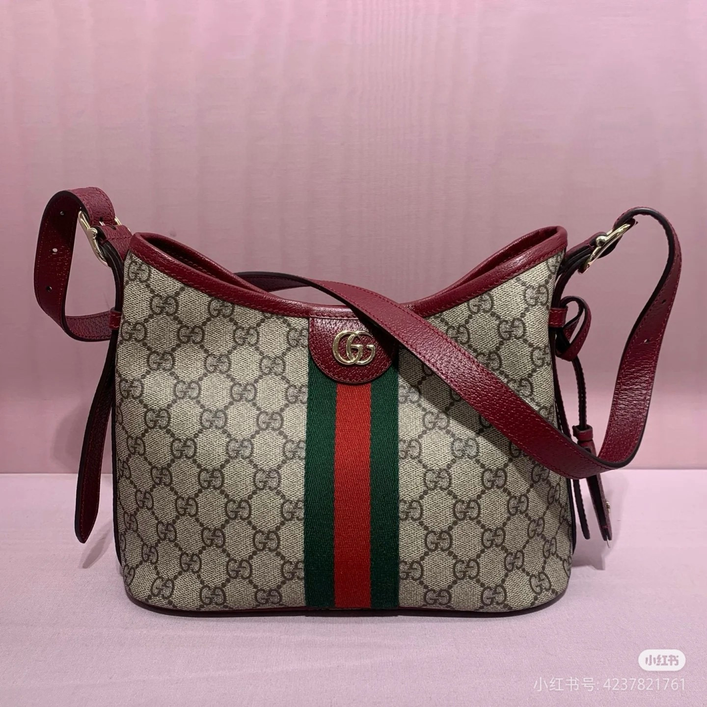 GUCCI 구찌 Ophidia 오피디아 GG 숄더백 와인레드 5