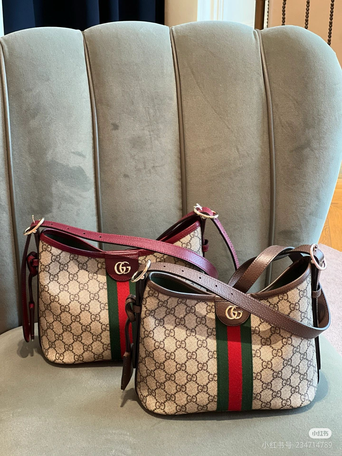 GUCCI 구찌 Ophidia 오피디아 GG 숄더백 와인레드 6