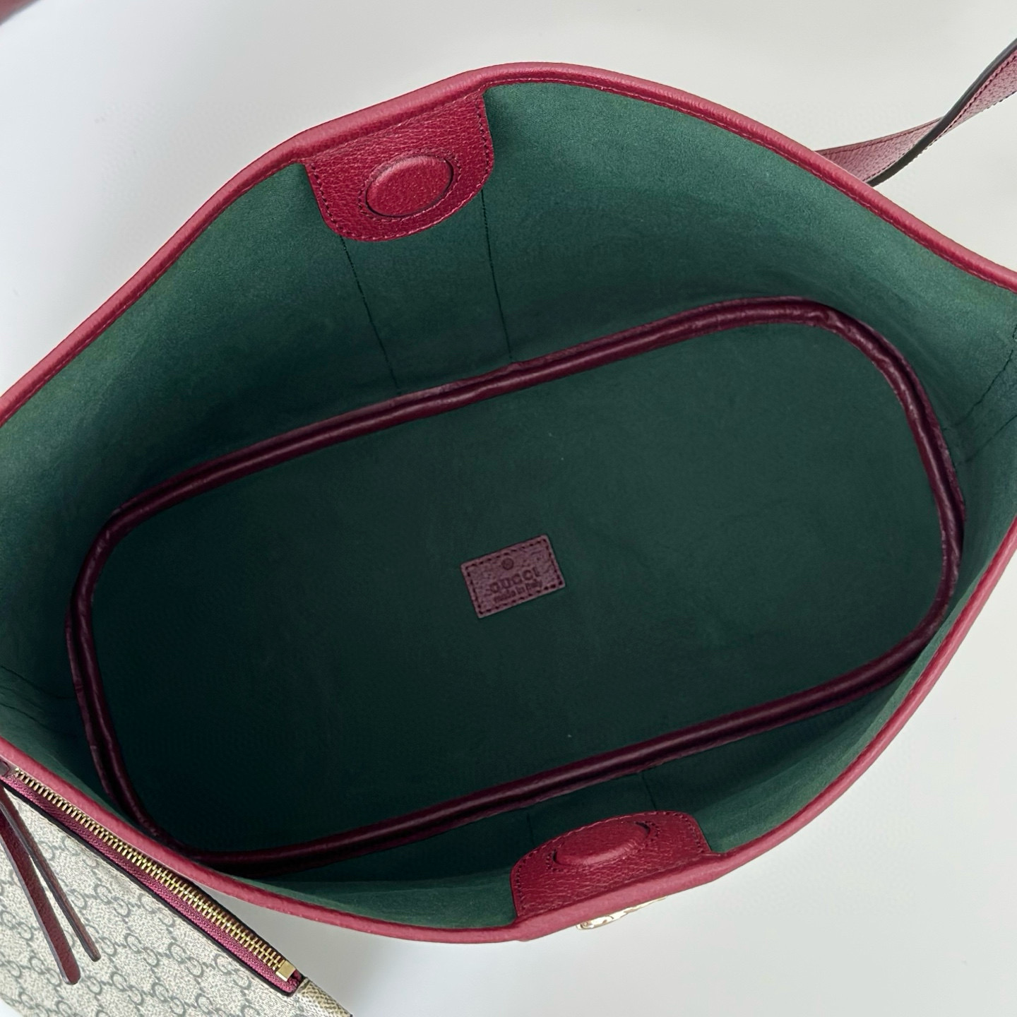 GUCCI 구찌 오피디아 GG 캔버스 버건디 숄더백 파우치 세트 9