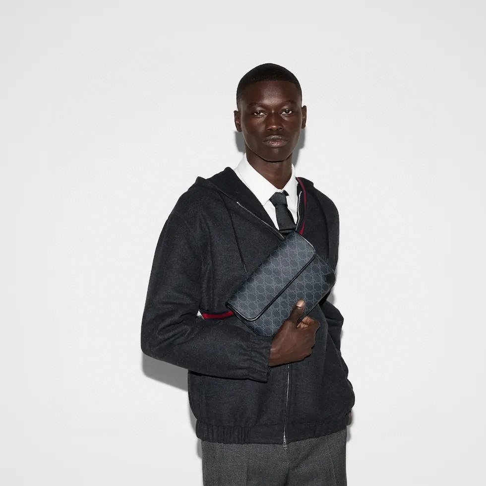 GUCCI 구찌 GG 슈프림 블랙 GG 허리백 2