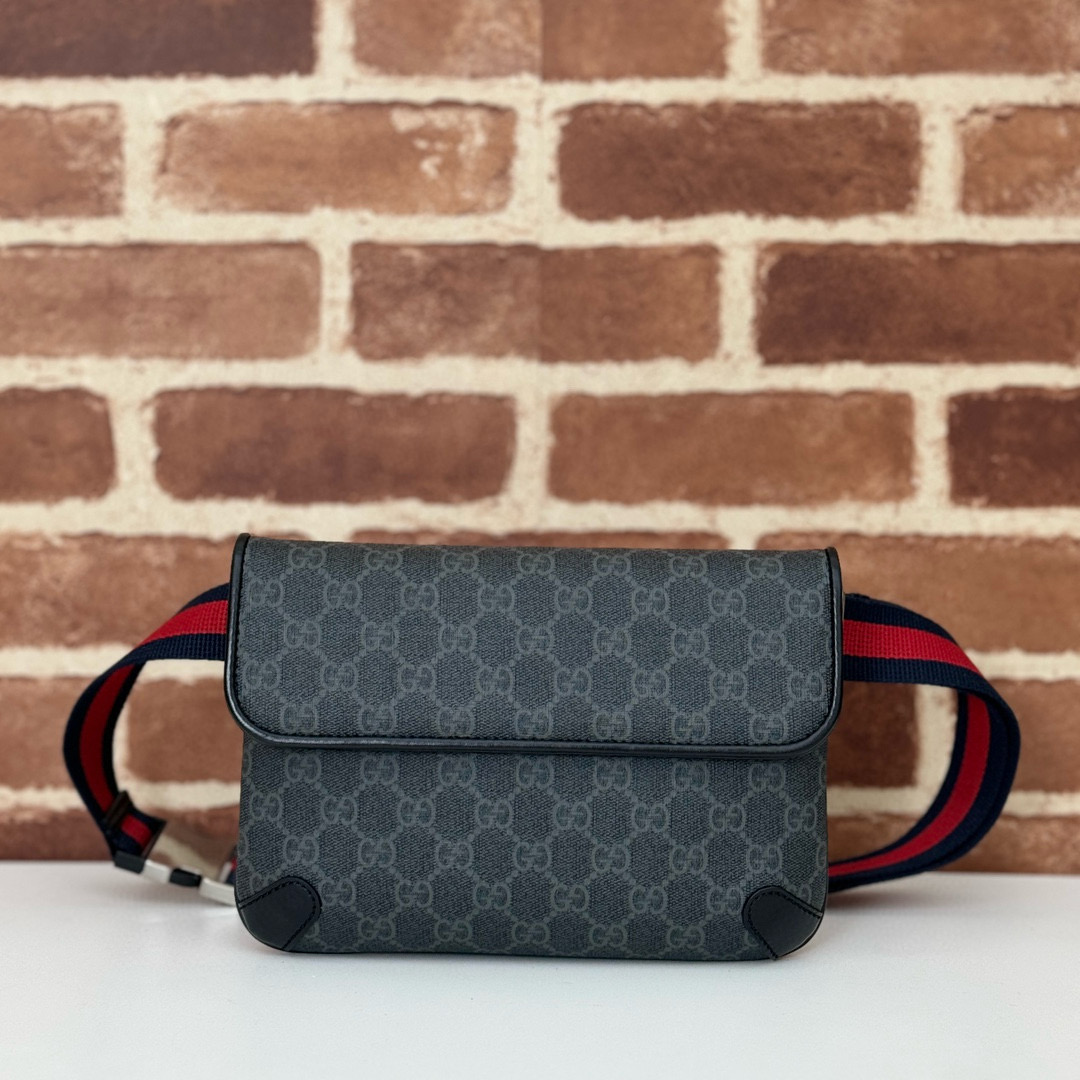 GUCCI 구찌 GG 슈프림 블랙 GG 허리백 4