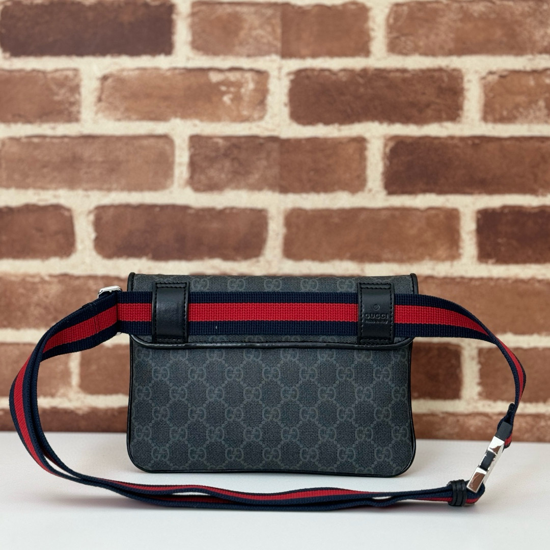 GUCCI 구찌 GG 슈프림 블랙 GG 허리백 6