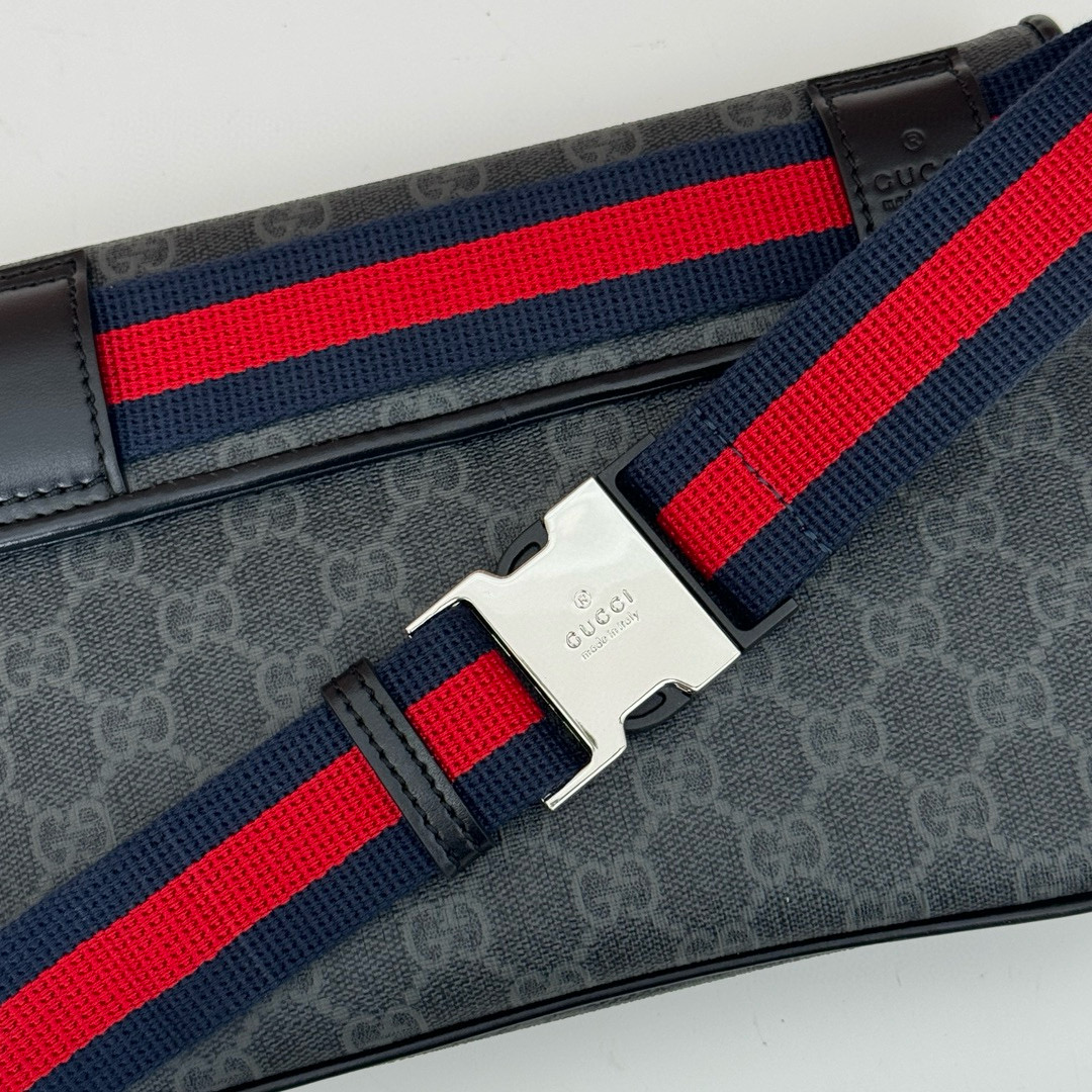 GUCCI 구찌 GG 슈프림 블랙 GG 허리백 8