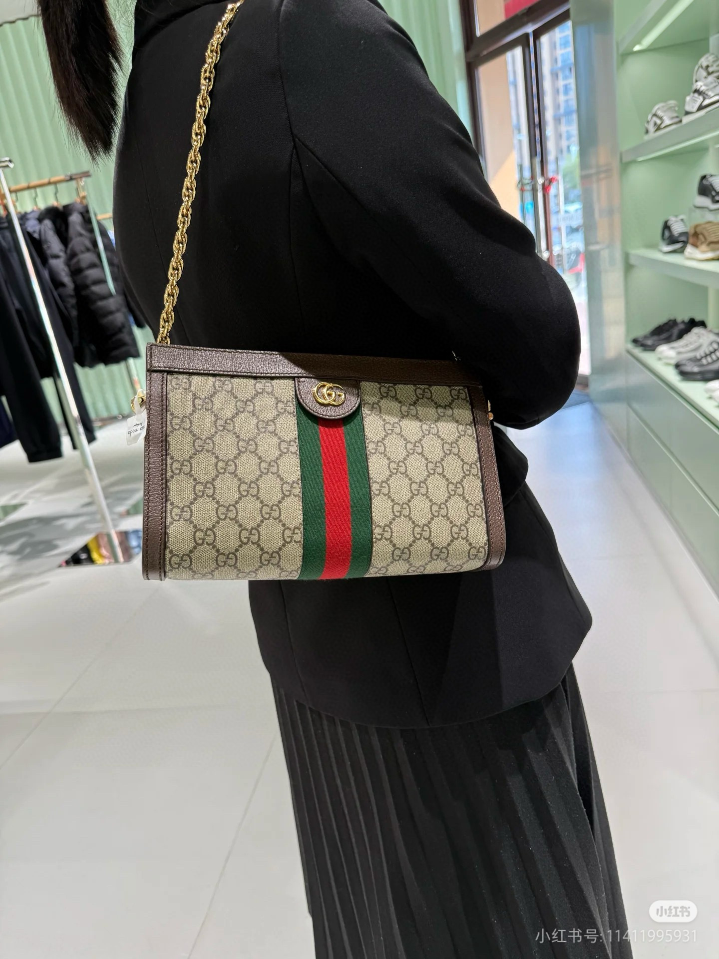 Gucci 구찌 Ophidia 오피디아 GG 중형 숄더백 4
