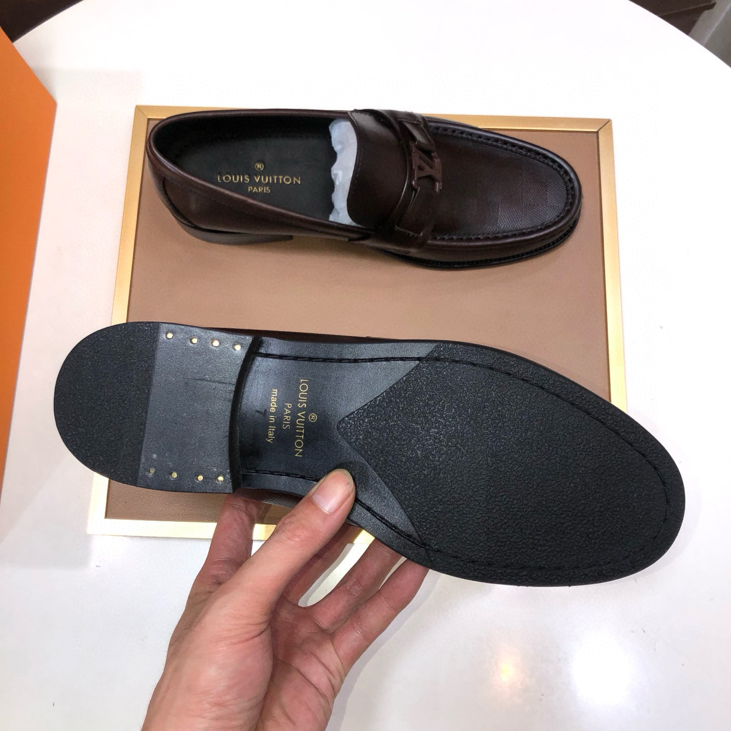 LOUIS VUITTON 루이비통 남성 소가죽 페니 로퍼 6