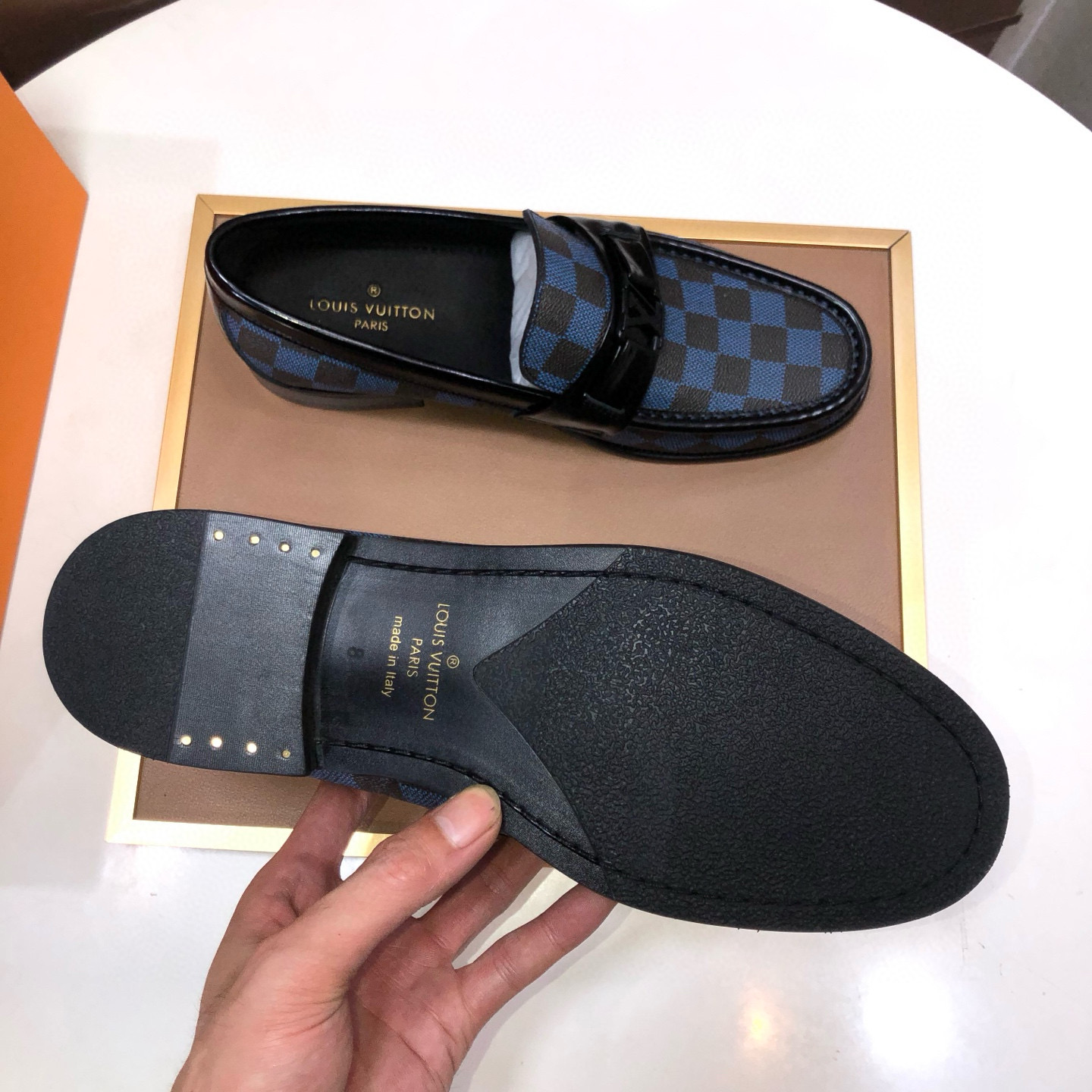 LOUIS VUITTON 루이비통 남성 소가죽 페니 로퍼 6