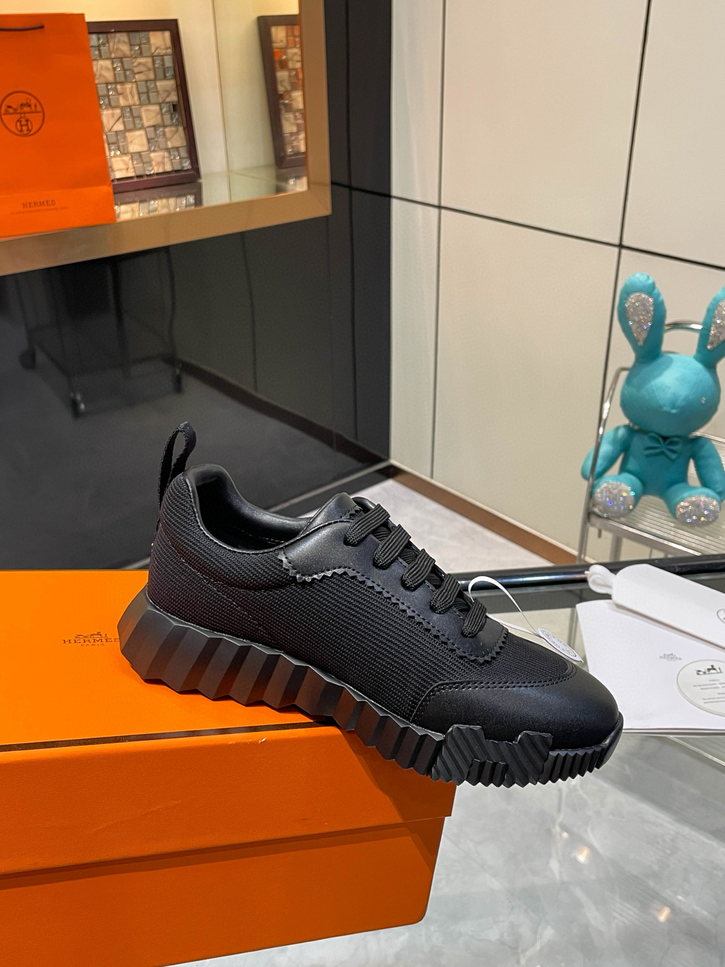 HERMES 에르메스 바운싱 핑크 스니커즈 9