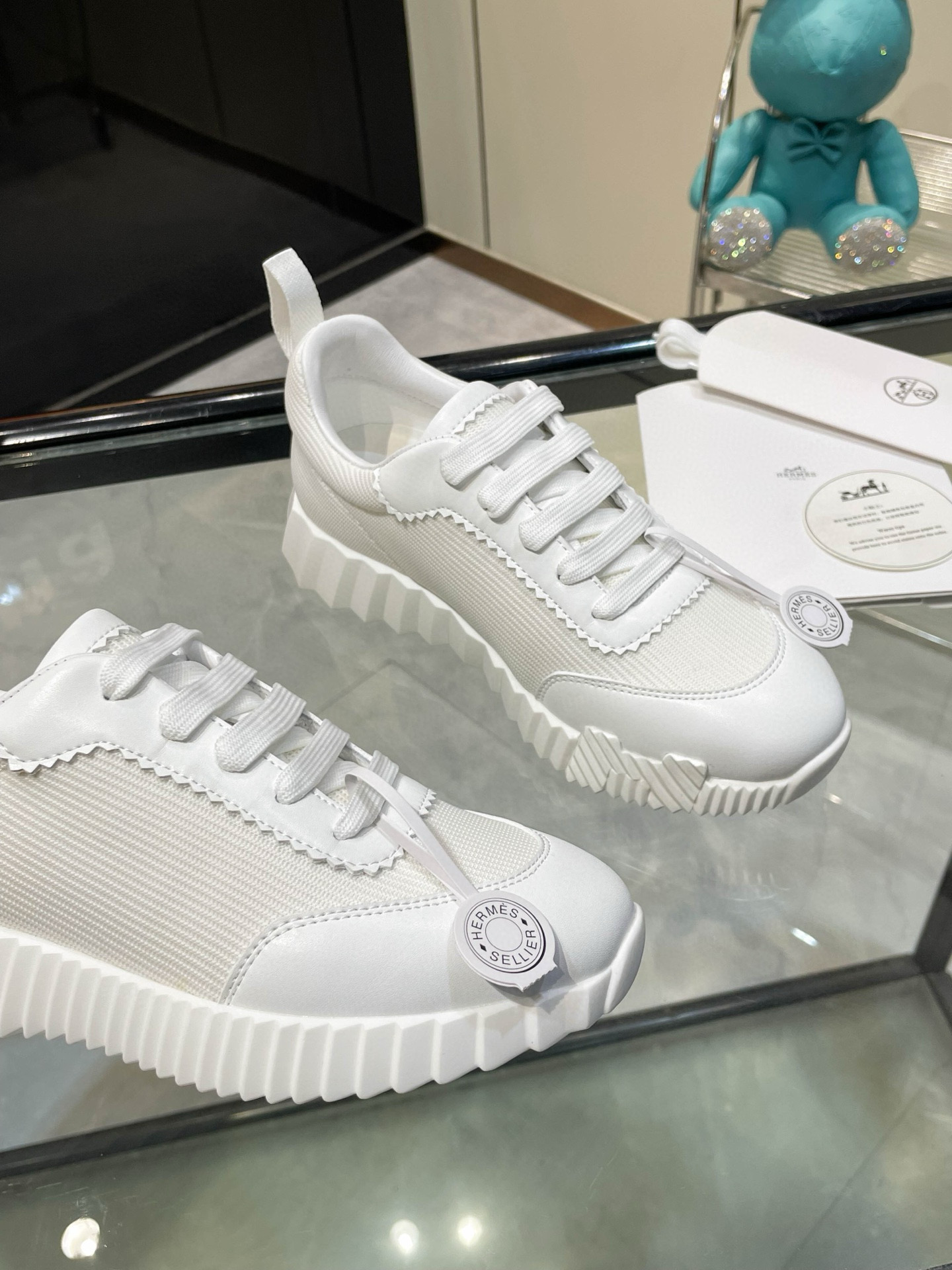 HERMES 에르메스 바운싱 핑크 스니커즈 4