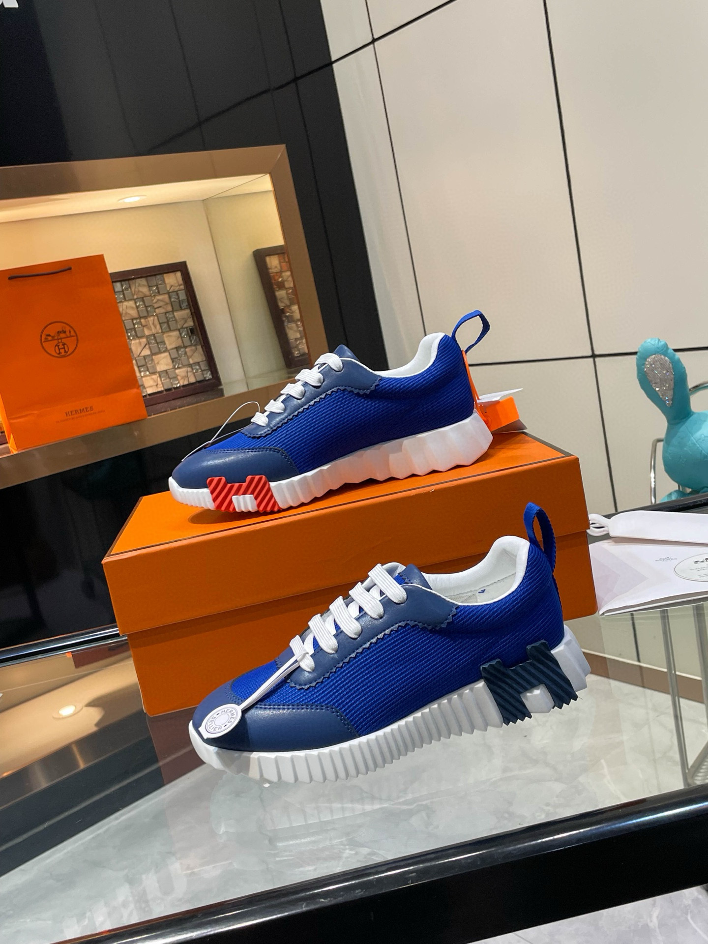 HERMES 에르메스 바운싱 핑크 스니커즈 5