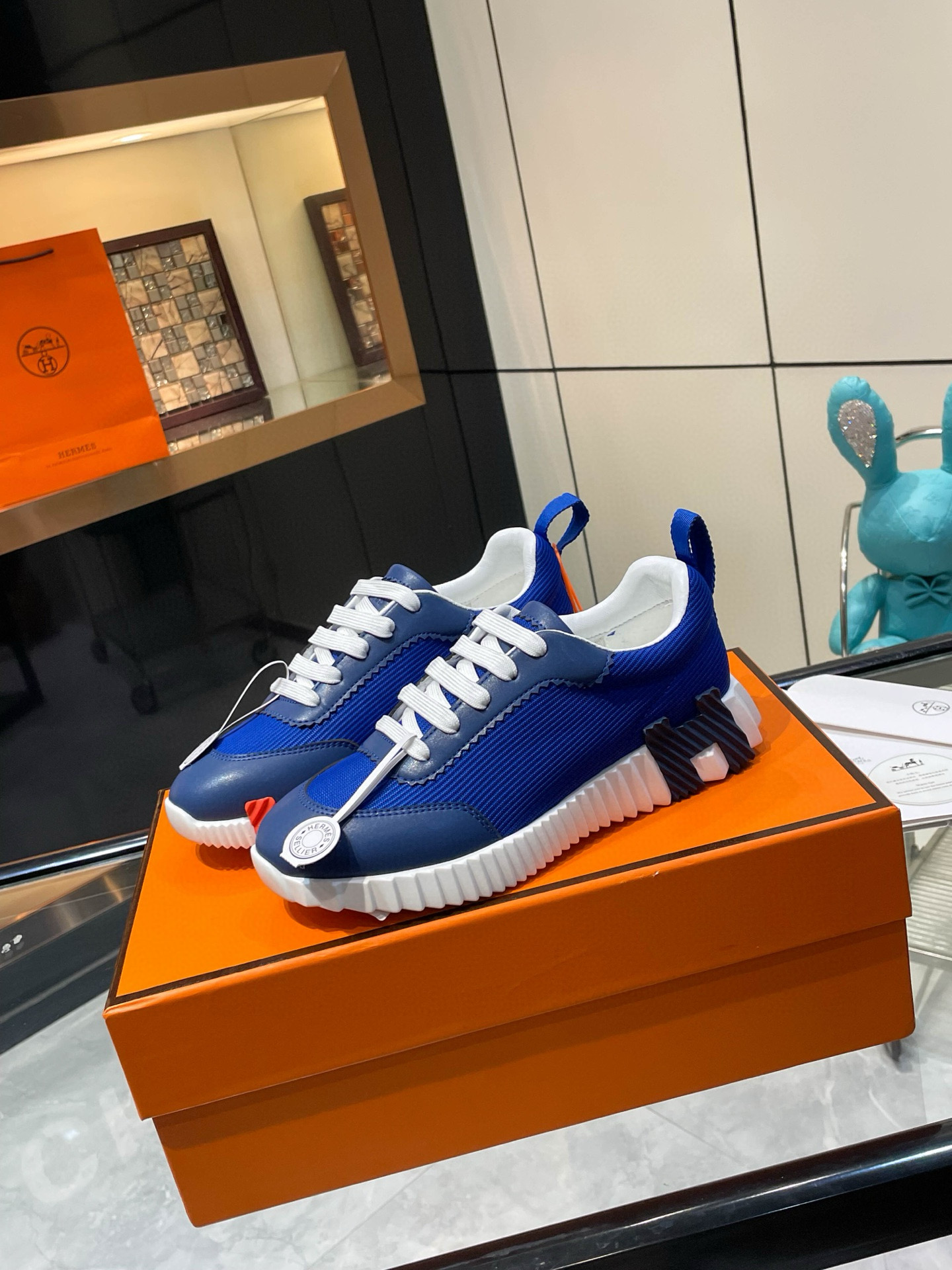 HERMES 에르메스 바운싱 핑크 스니커즈 6