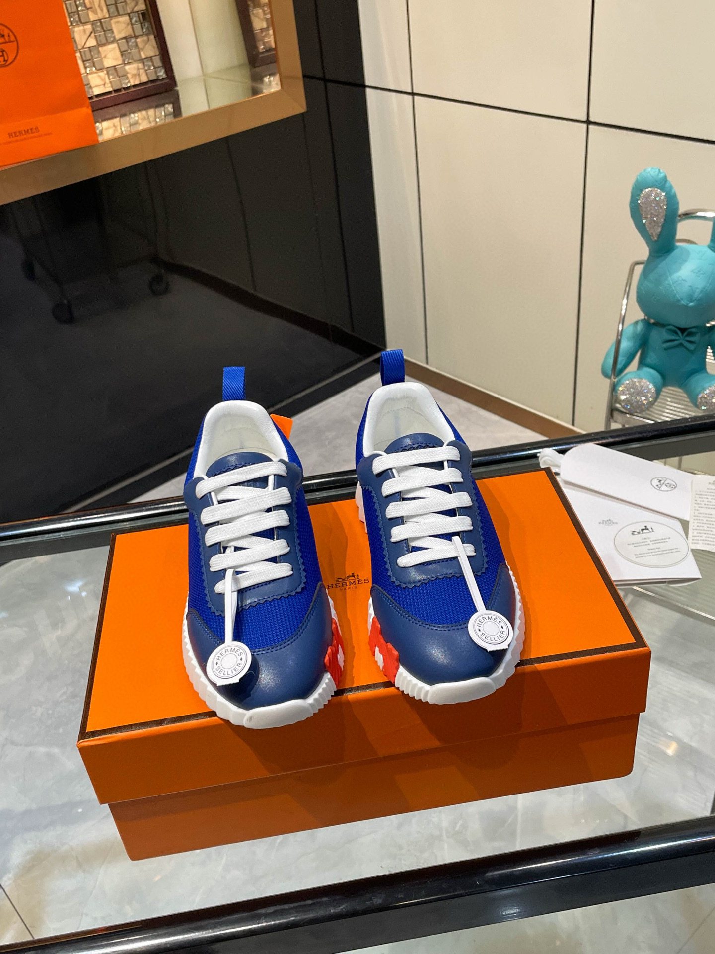 HERMES 에르메스 바운싱 핑크 스니커즈 8