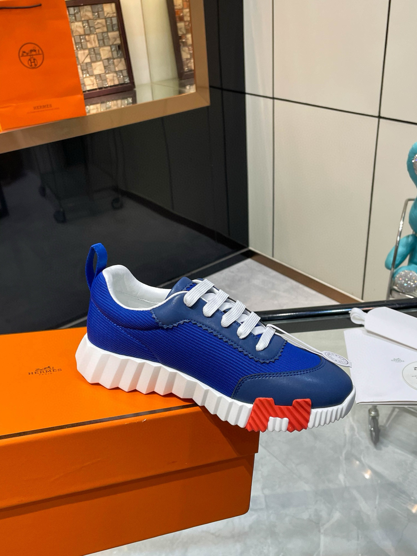 HERMES 에르메스 바운싱 핑크 스니커즈 9