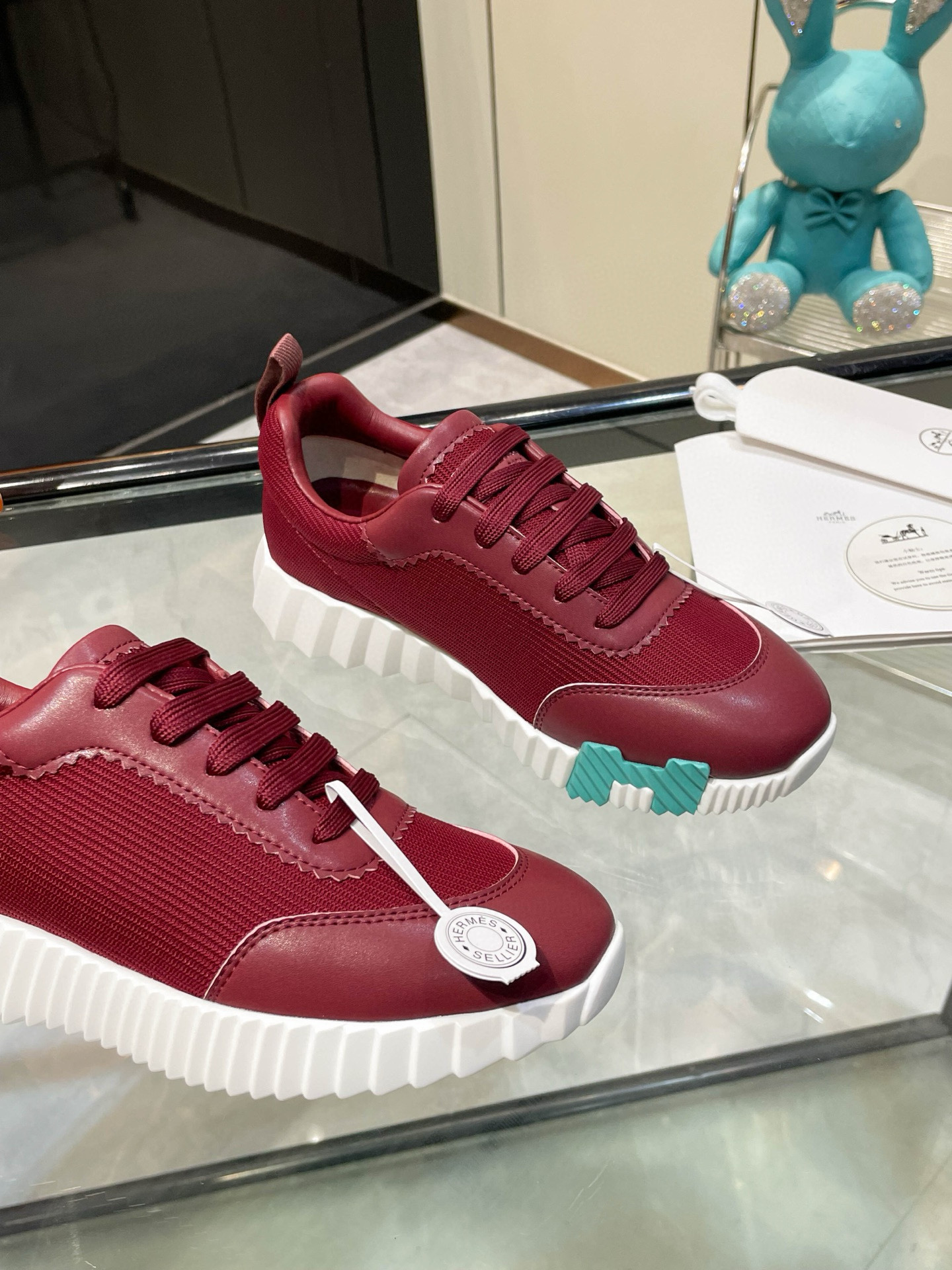 HERMES 에르메스 바운싱 핑크 스니커즈 4