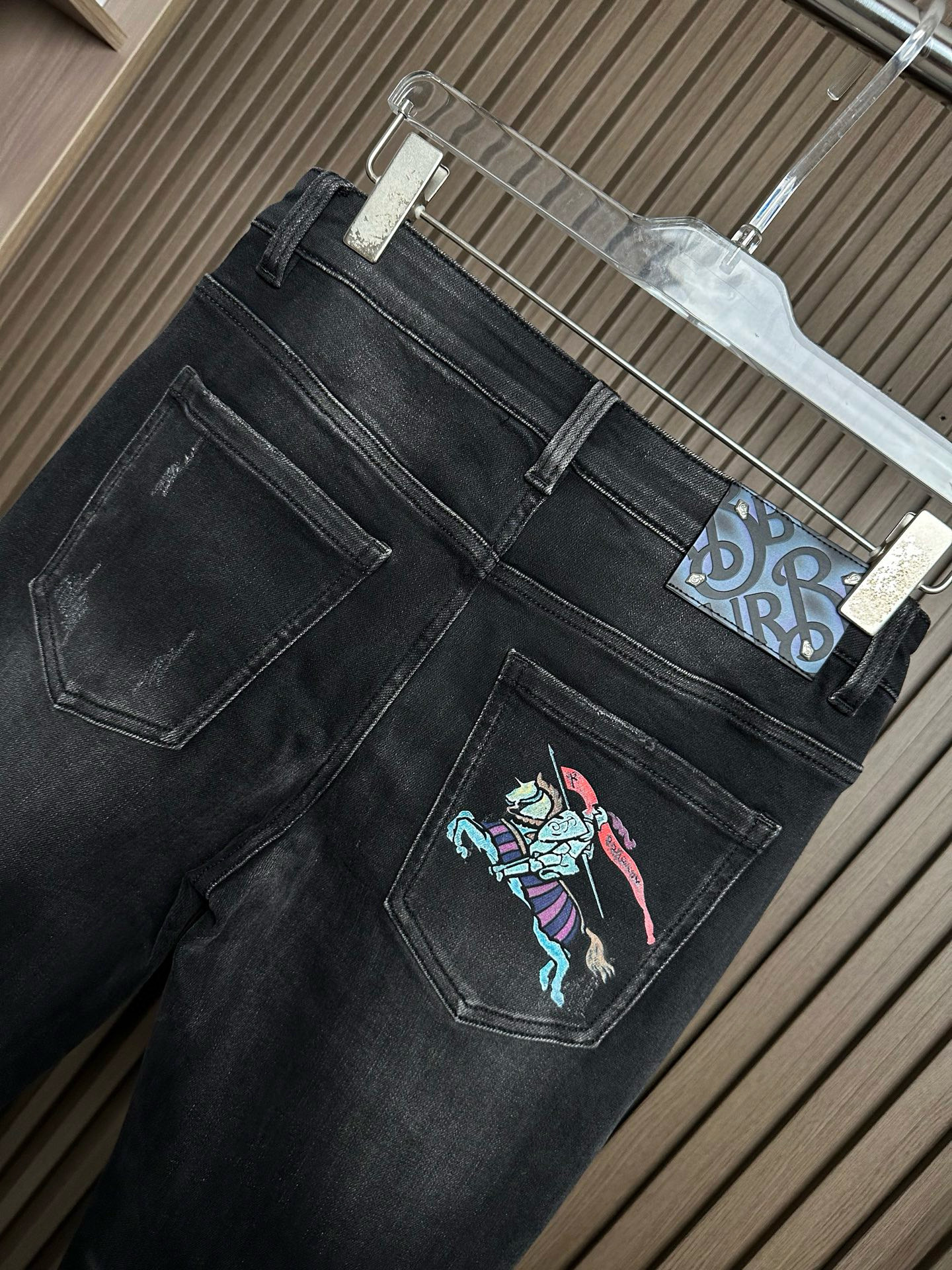 BRS Knight Graphic Black Jeans 브이알에스 나이트 그래픽 블랙 진 5