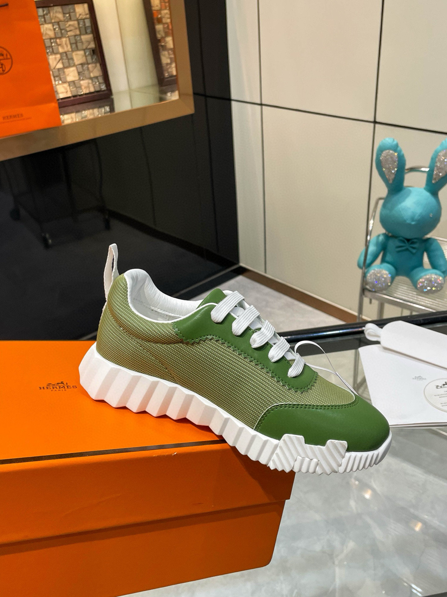 HERMES 에르메스 바운싱 핑크 스니커즈 9