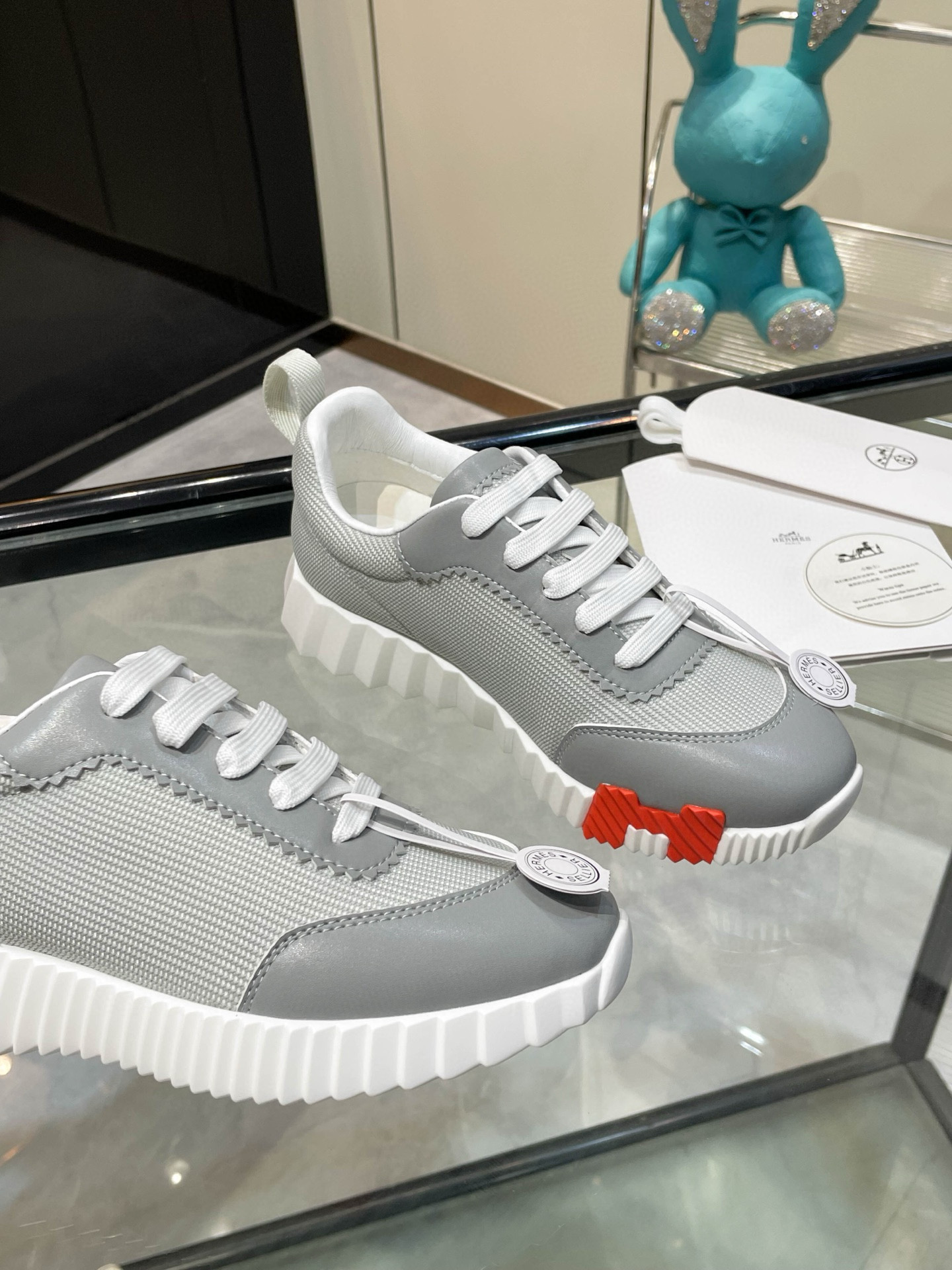 HERMES 에르메스 바운싱 핑크 스니커즈 4