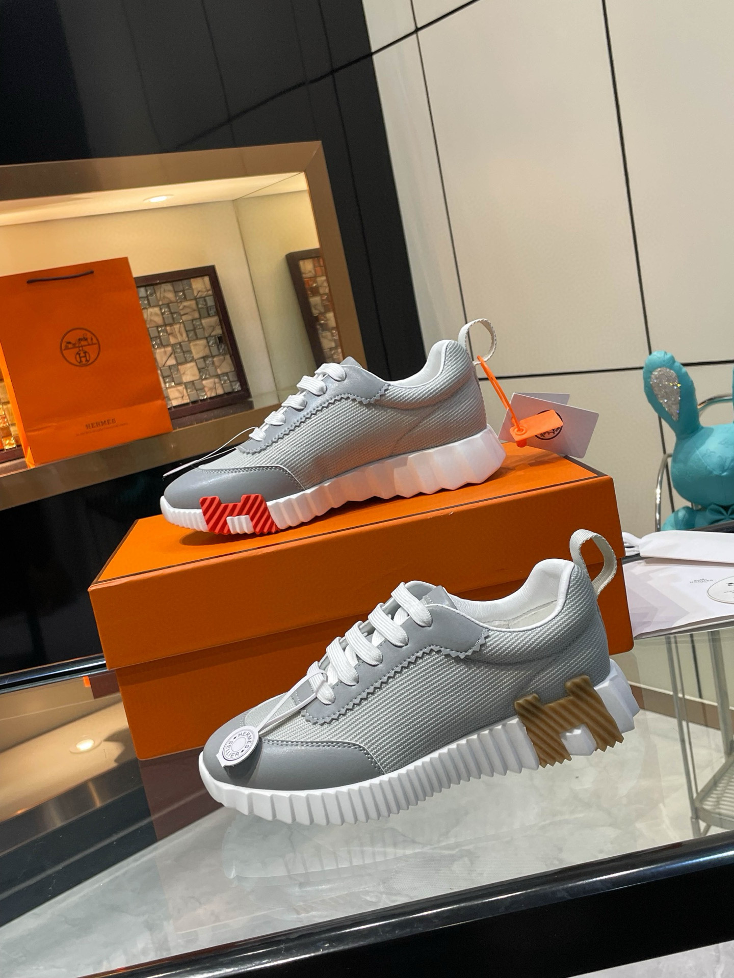 HERMES 에르메스 바운싱 핑크 스니커즈 5