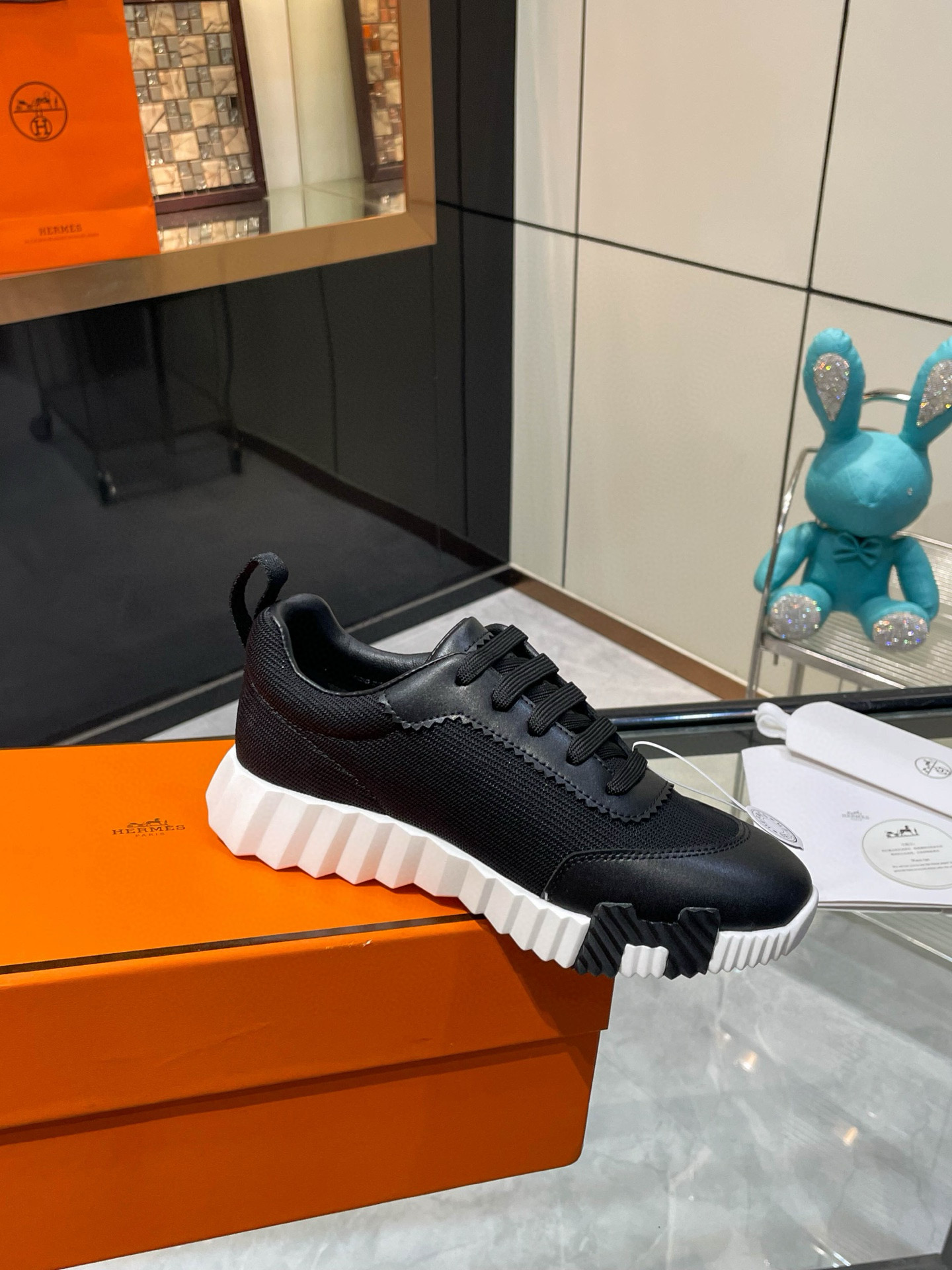 HERMES 에르메스 바운싱 핑크 스니커즈 9