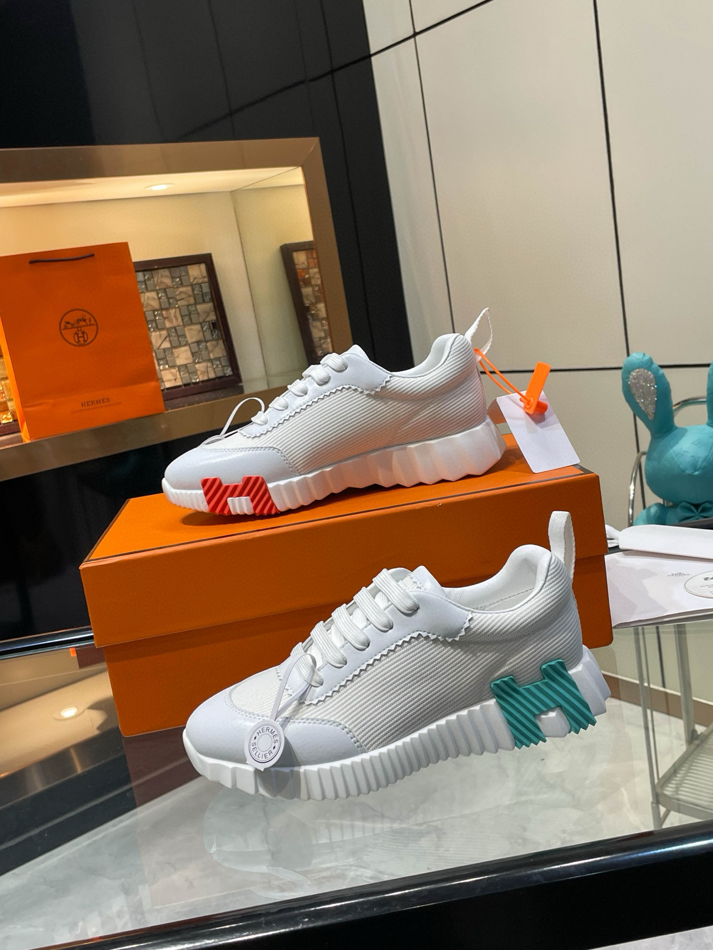 HERMES 에르메스 바운싱 핑크 스니커즈 5