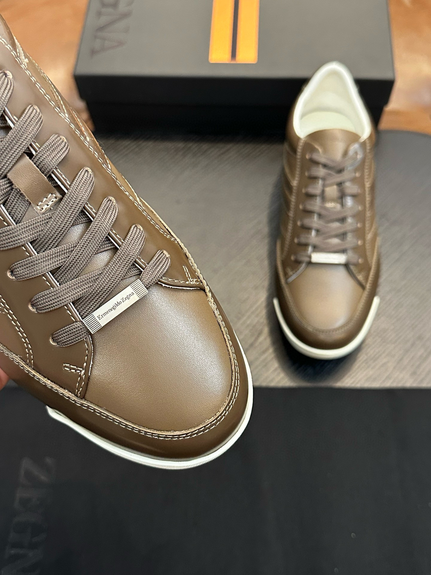 ZEGNA 제냐 남성 레더 스니커즈 6